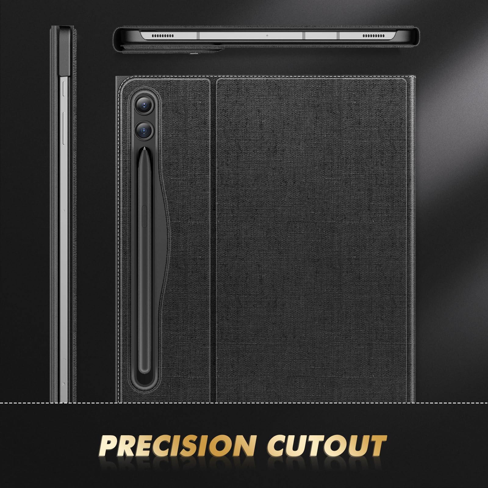 Infiland Galaxy Tab S9+ Plus/Tab S9 Fe Plus Case, Multi Angle Stand Cover Compatible With Samsung Tab S9 Plus/S9 Fe Plus 12.4''