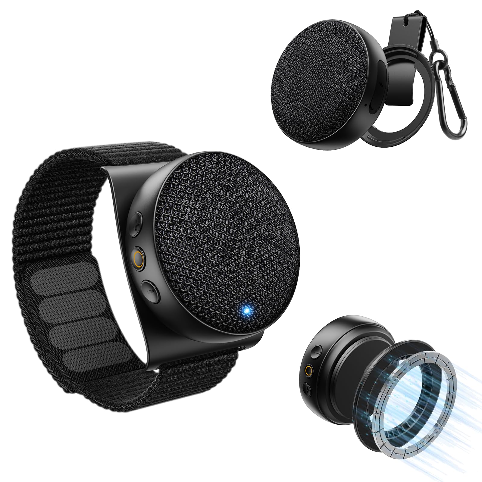 SUPERONE 4in1 Wearable Bluetooth Speaker, Clip On, Wrist Wear, Magnetic