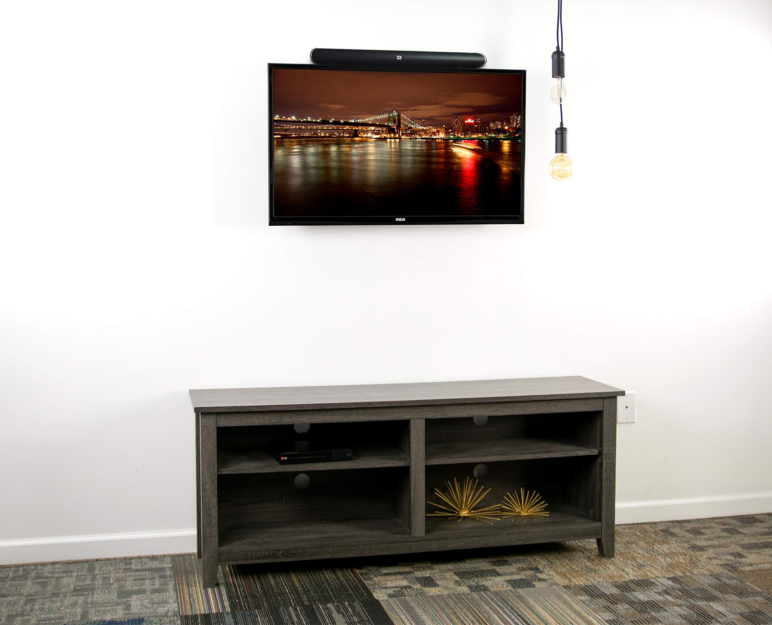 VIVO Universal Sound Bar Steel Bracket Speaker Mount Above or Below Wall Mounted TV, Fits Behind 23 to 65 inches Screens, 33 lbs. Capacity, Mount SPSB2