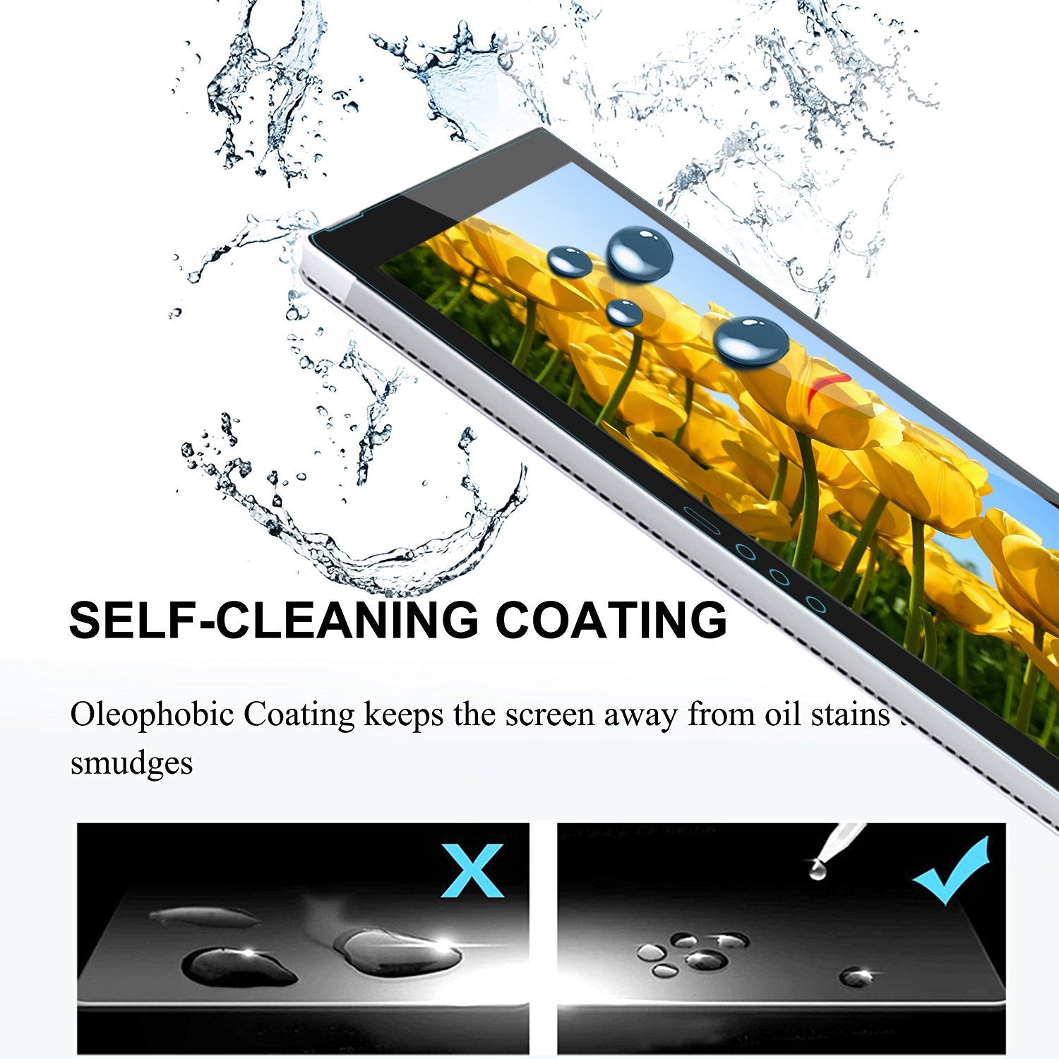 Megoo [2 Pack] Screen Protector For Surface Pro 6, Friendly Touching/Easy Installation/High Sensitivity/Hd Clear Tempered Glass,