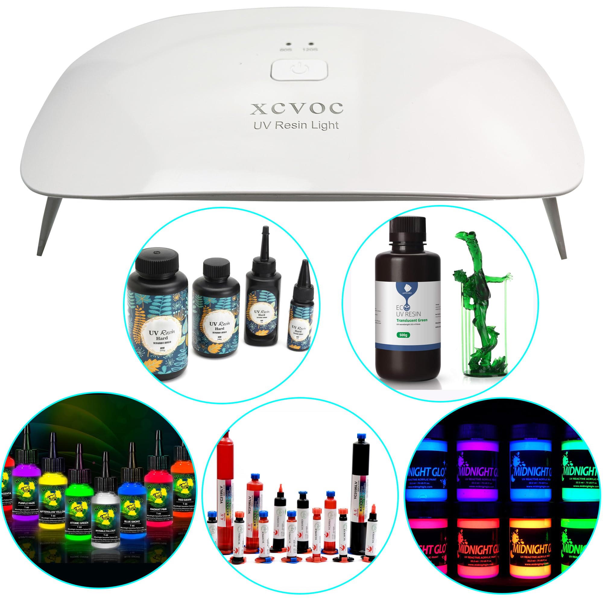 Large Uv Light For Resin Curing Lamp,Teeth Gems,Screen Printing,Uv Glue,Glass Windshield Repair,3D Printer Uv Resin Fast Curing