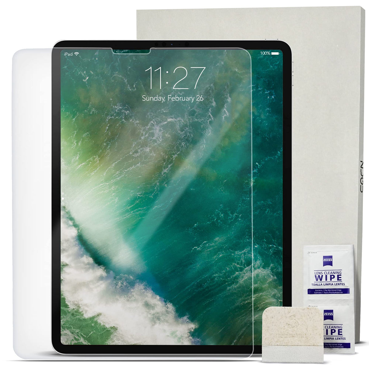 Zugu Case Screen Protector For Ipad Pro 11 1St / 2Nd / 3Rd / 4Th Gen & Ipad Air 4, Tempered Glass Scratch Resistant Film, Fingerprint & Smudge Resistant Protector, Includes Biodegradable Installation Guide