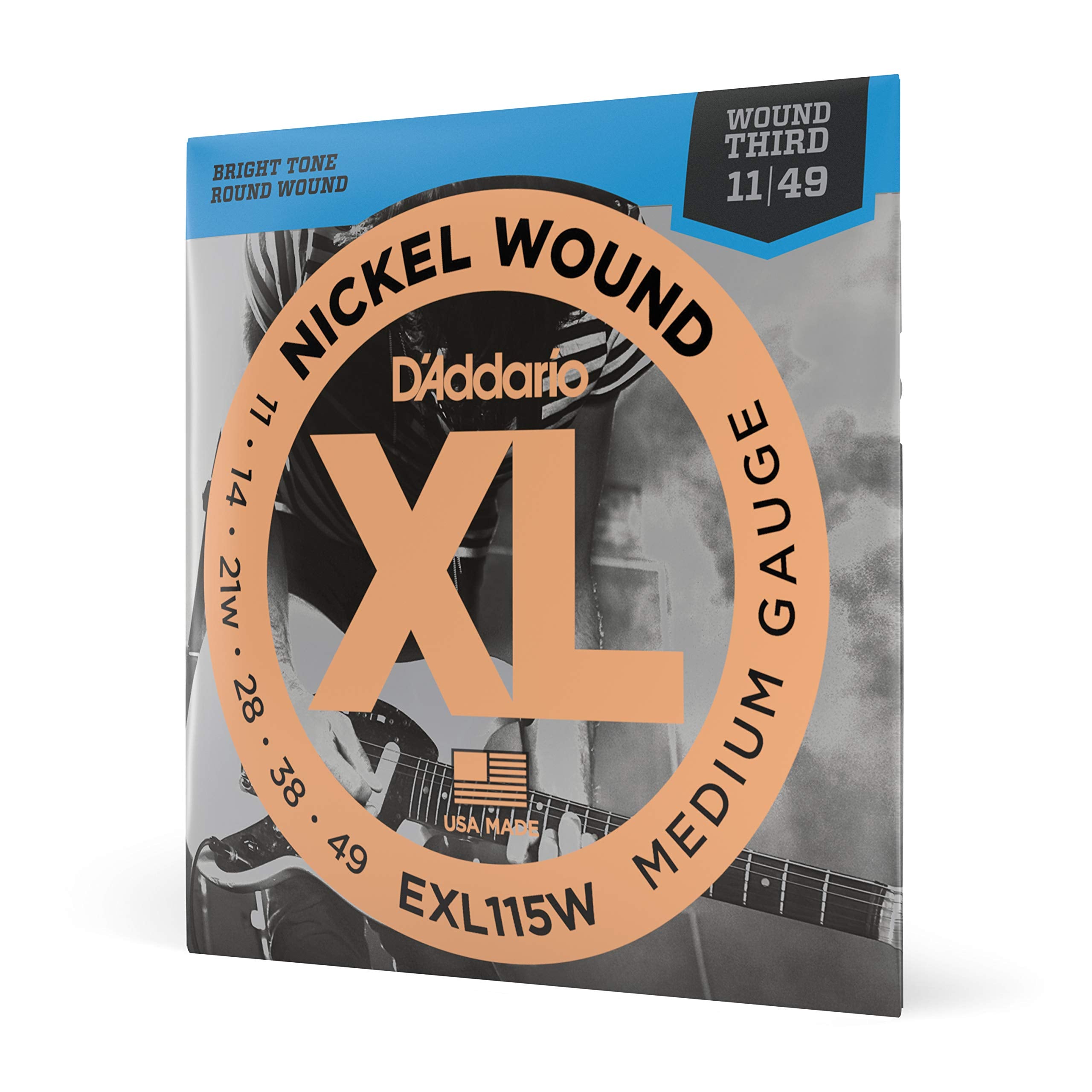 D'Addario Guitar Strings   Xl Nickel Electric Guitar Strings   Exl115W   Perfect Intonation, Consistent Feel, Reliable Durabilit