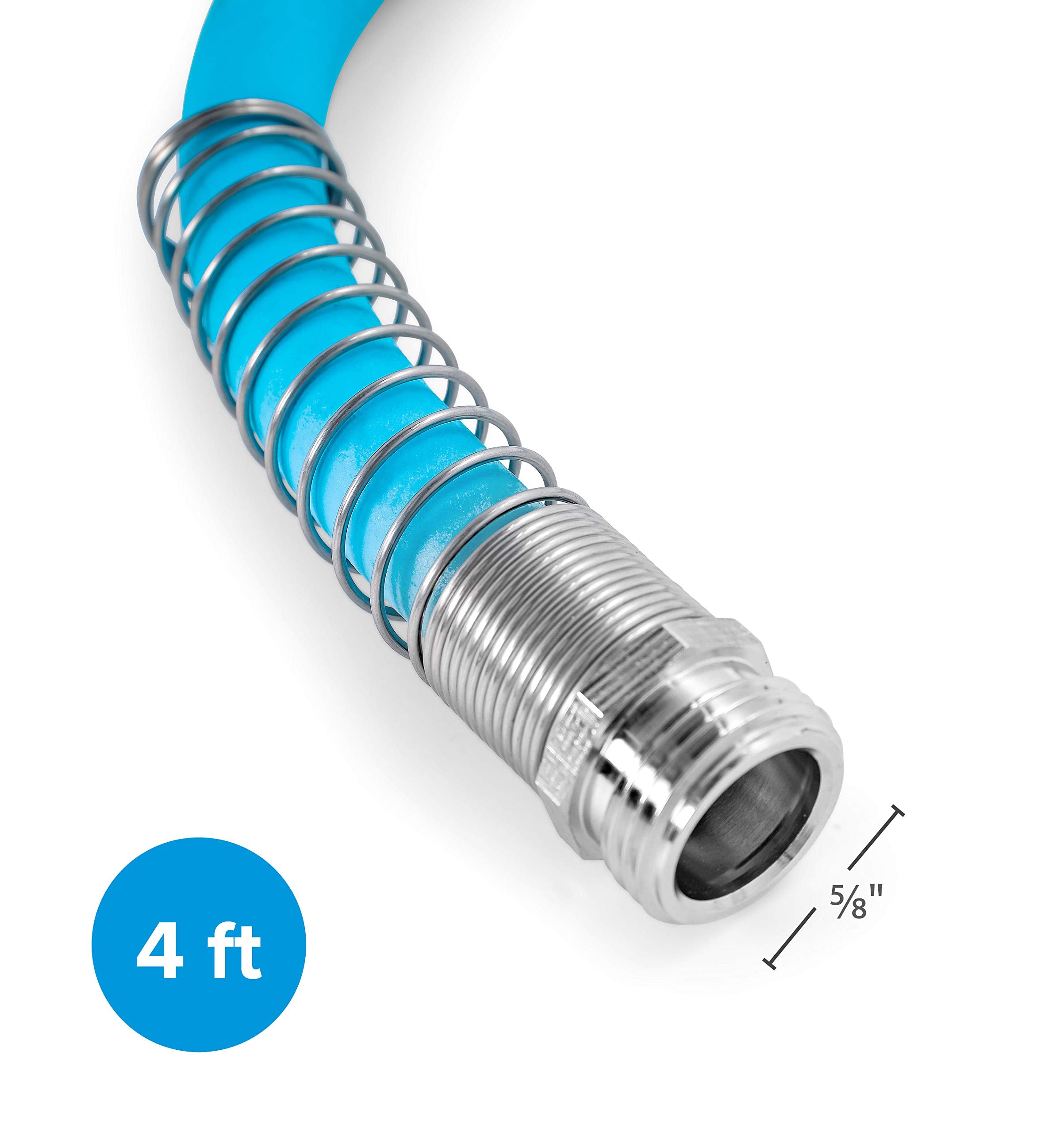 Camco Evoflex 4-Ft Water Hose - Rv Drinking Water Hose Contains No Lead, No Bpa & No Phthalate - Flexible Design W/Stainless Ste,WBAUVB07W4RYRMV