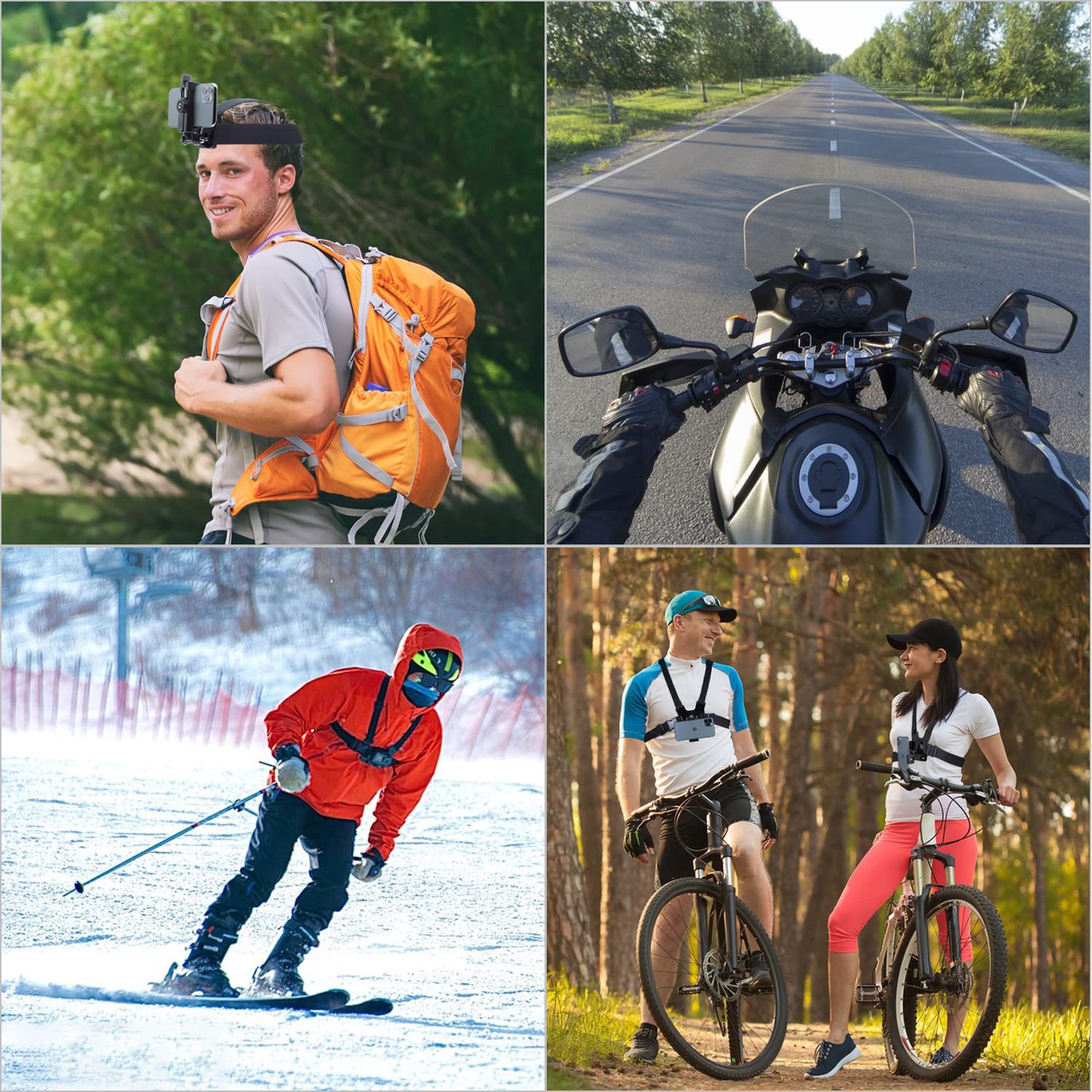 Haoyou Mobile Phone Chest Strap Mount Harness And Head Strap Holder Kit For Vlog/Pov Phone Holder Compatible With Iphone, Samsung, Google And Gopro, Akaso, Dji Osmo Action Camera