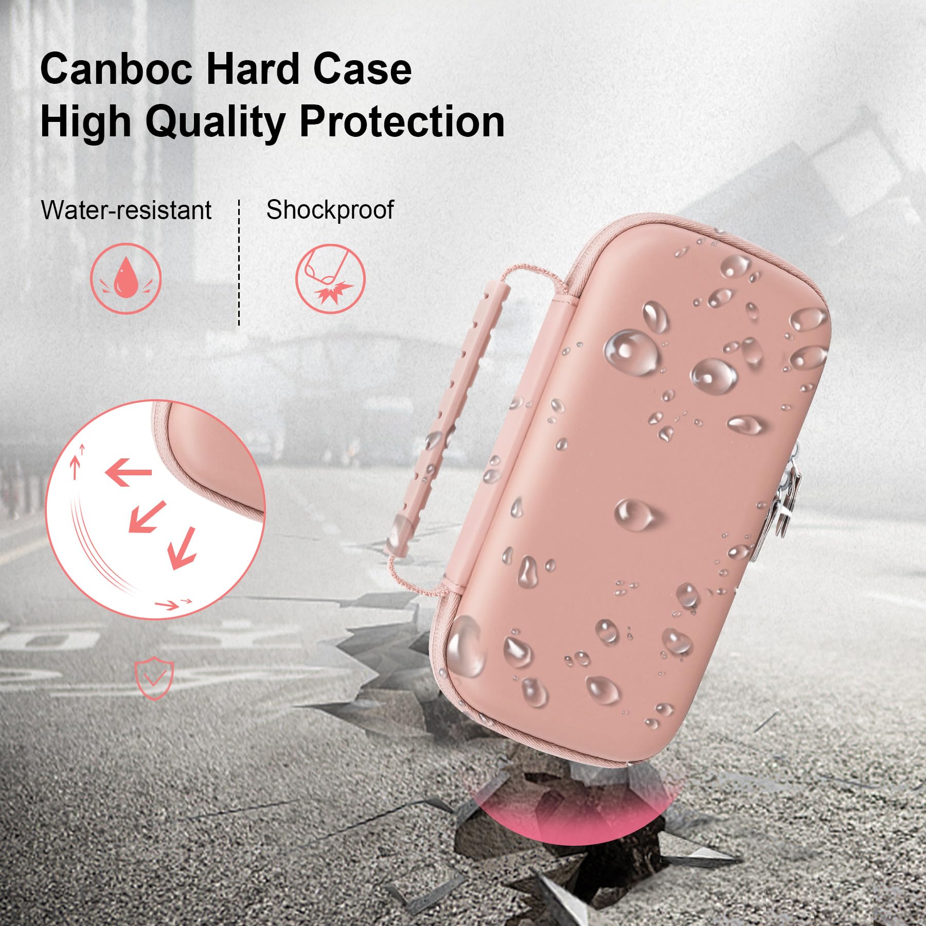 Canboc Carrying Case Compatible With Garmin Xero C1 Pro Compact Chronograph, Mesh Pocket Fit Cable, Portable Charger, Power Bank