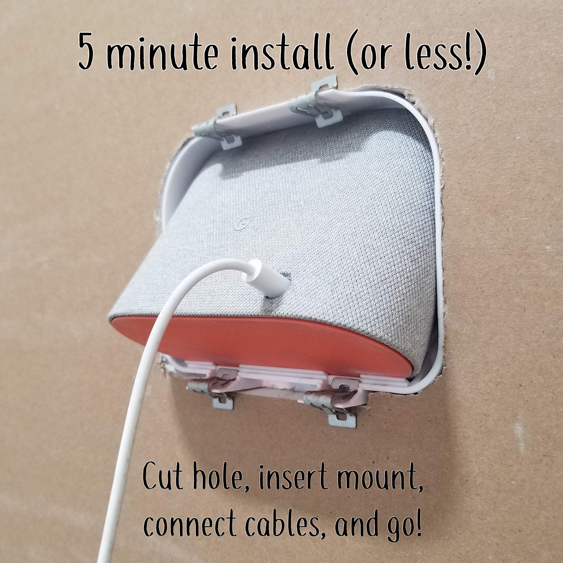 Mount Genie Simple Built In Google Nest Hub Gen 1 Wall Mount [Does Not Fit 2021 Gen 2]: The Perfect Smart Home Command Center | Poe Option Available | Designed In The Usa