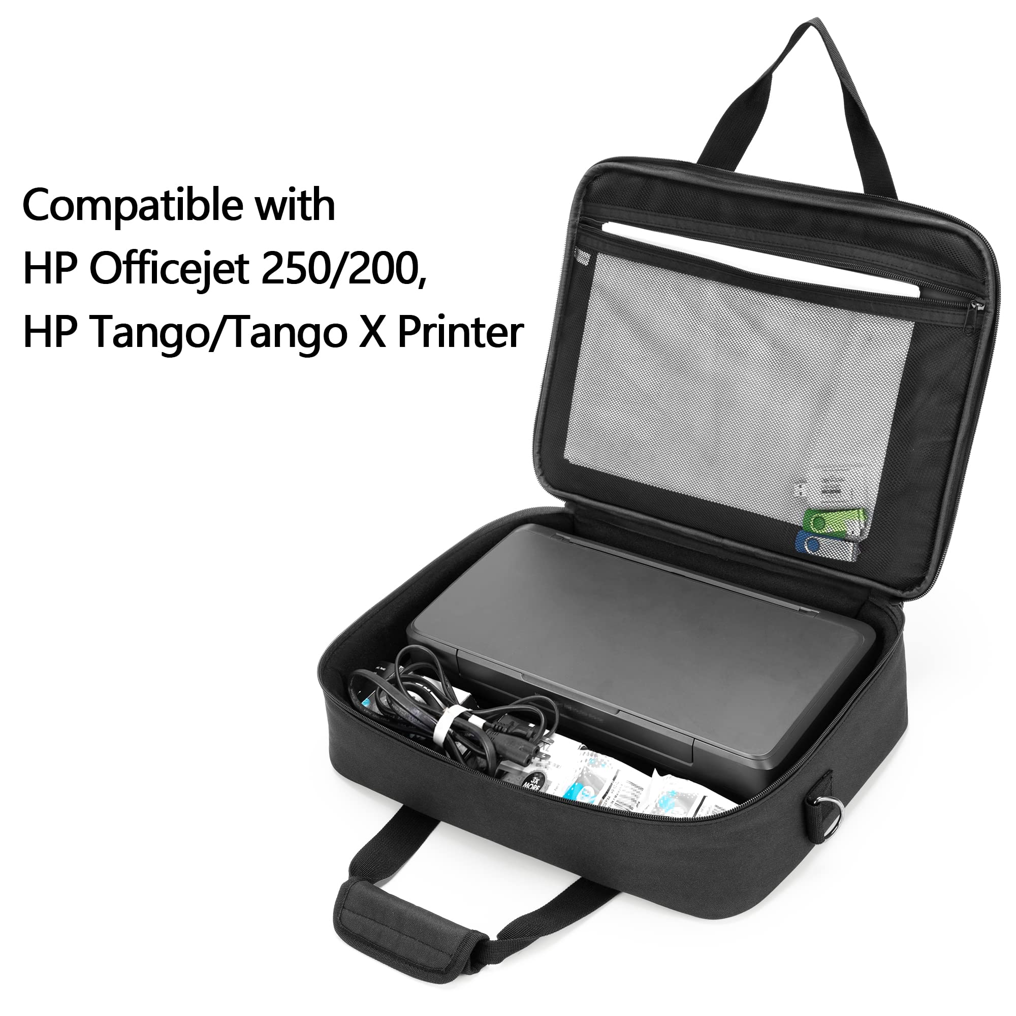 Samdew Mobile Printer Storage Bag Compatible With Hp Tango/Tango X, Hp Officejet 250/200, Portable Printer Carrying Case For Tra