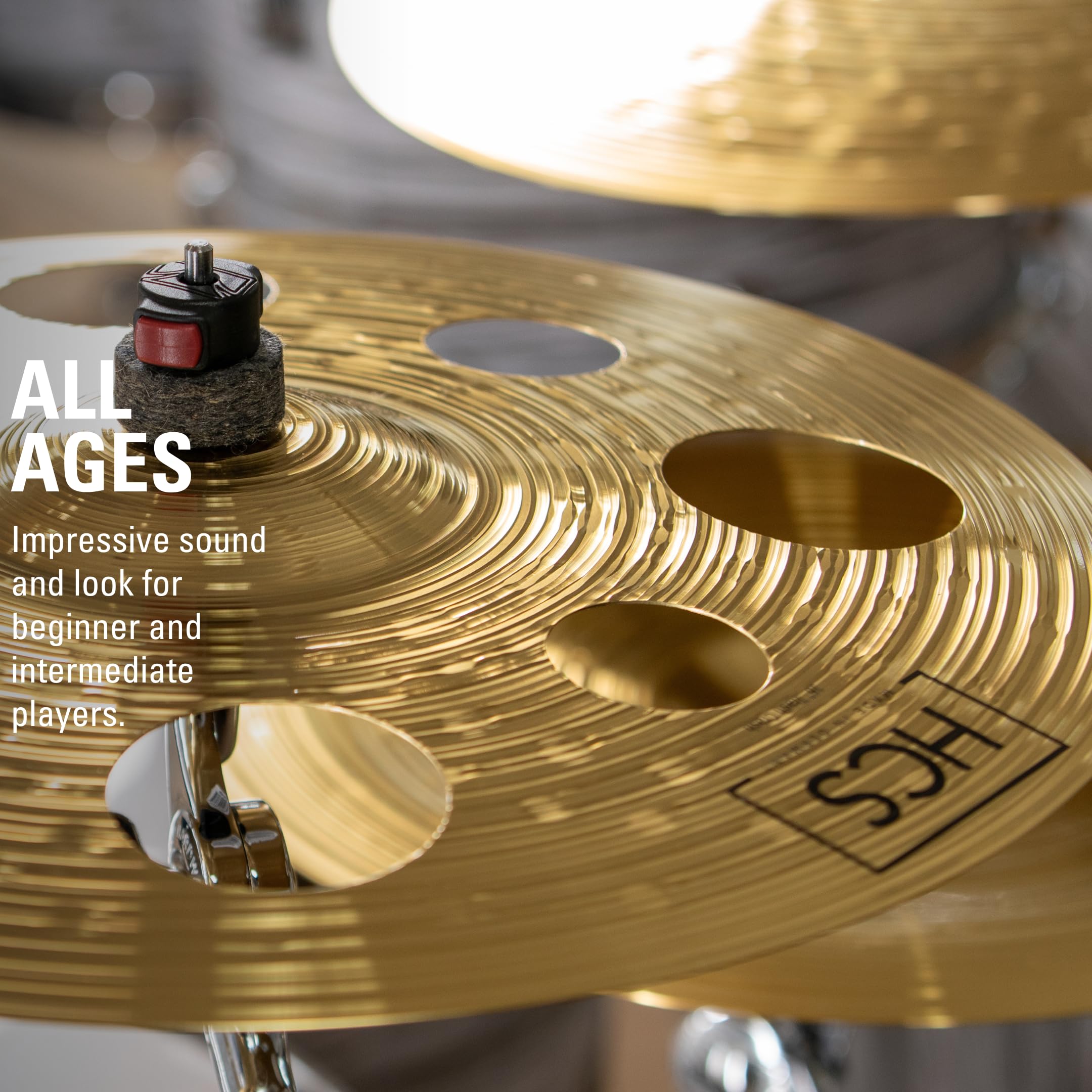 Meinl 16    Trash Crash Cymbal With Holes   Hcs Traditional Finish Brass For Drum Set, Made In Germany, 2 Year Warranty (Hcs16Tr