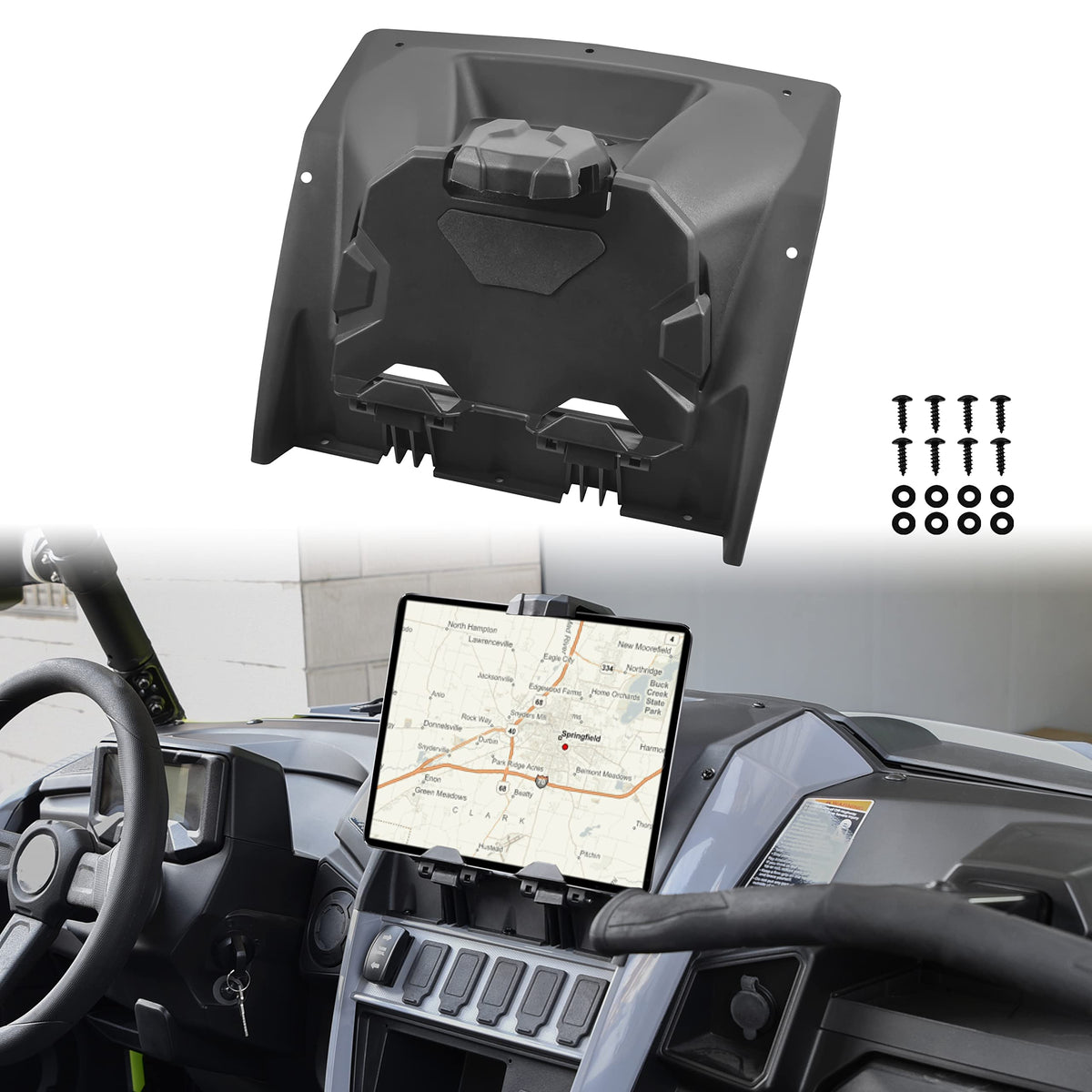 Sautvs Electronic Device Phone Tablet Holder With Extra Storage Box For Yamaha Wolverine Rmax2 Rmax 2 1000/ Rmax4 Rmax 4 1000 20