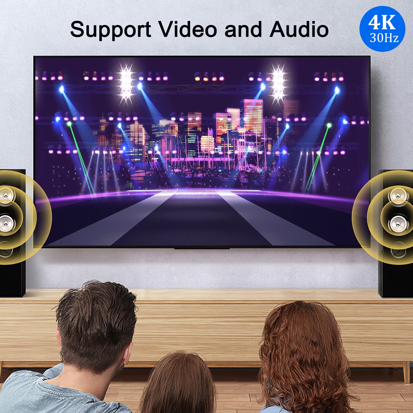 Uvooi Displayport To Hdmi Cable 30Ft 4K, Display Port Dp To Hdmi Cable Adapter Male To Male Dp To Hdmi Cord 4K@30Hz, 2K, 1080P F