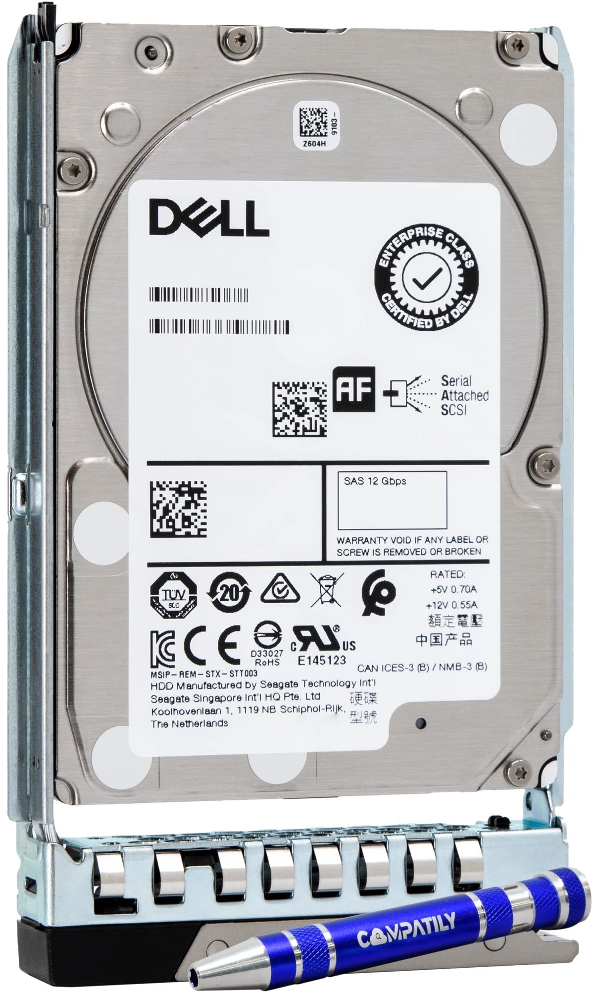Dell 401 Abhq 2.4Tb 10K Sas 2.5 Inch Poweredge Enterprise Hard Drive In 14G Tray Bundle With Compatily Screwdriver Compatible Wi