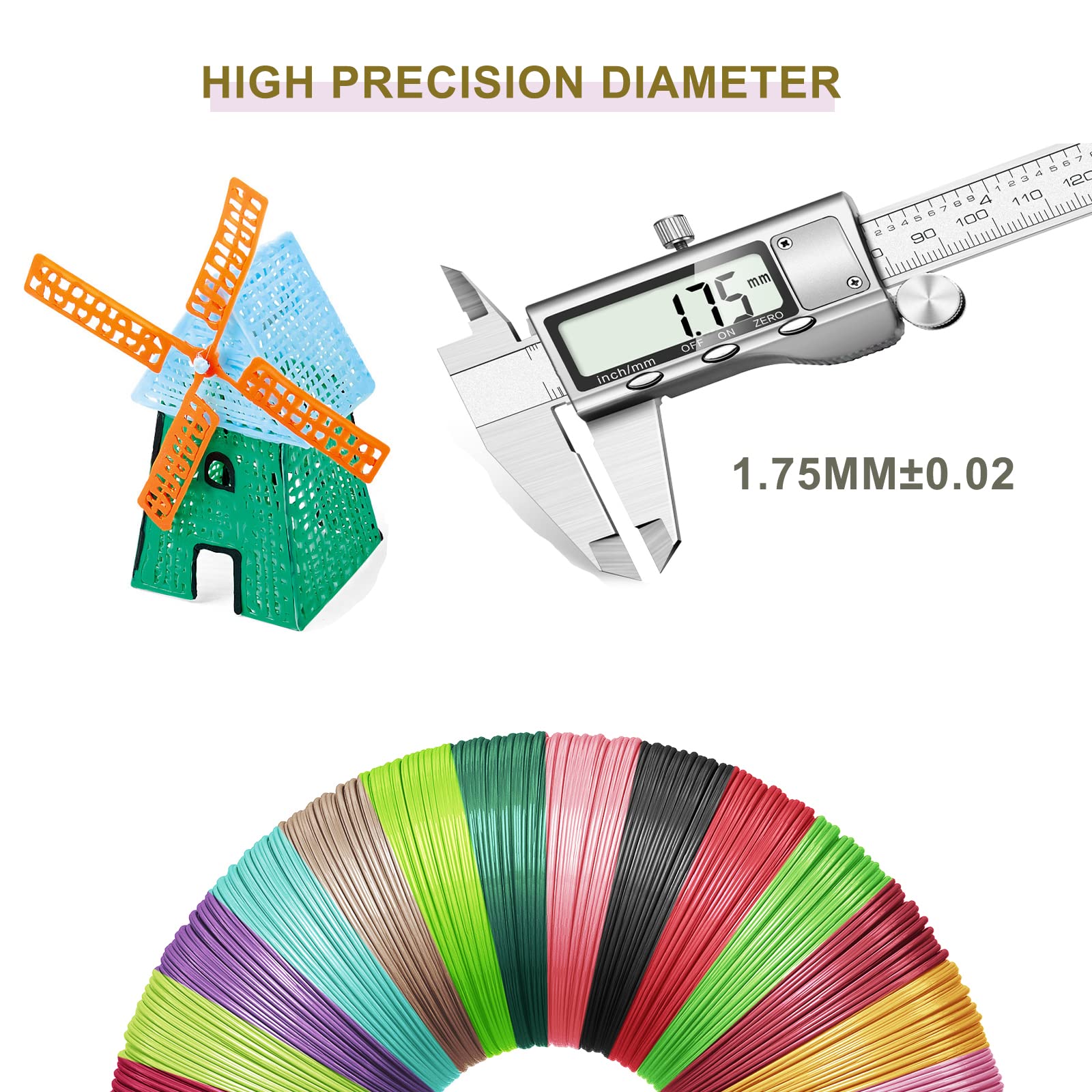 3D Pen Filament Refills 15 Colors, Yungden Pla 1.75Mm For 3D Pen, High Precision Diameter Tolerance 0.02Mm, 150 Feet In Total, 3