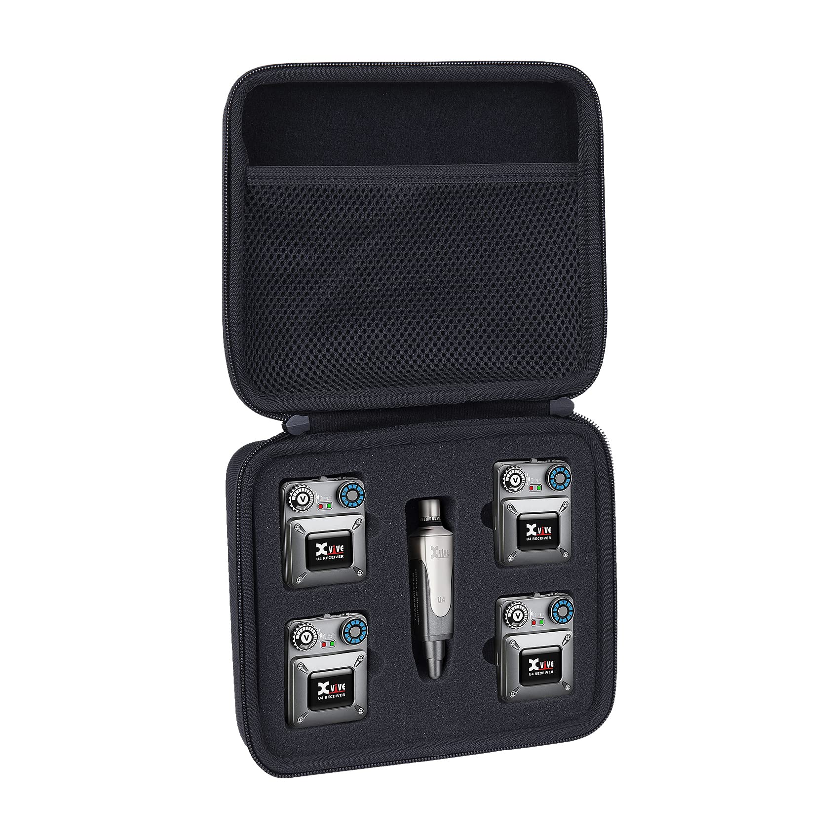 Co2Crea Hard Travel Case Replacement For Xvive U4 U4R U4R2 U4R4 Wireless In-Ear Monitoring System Iem System Transmitter Beltpac