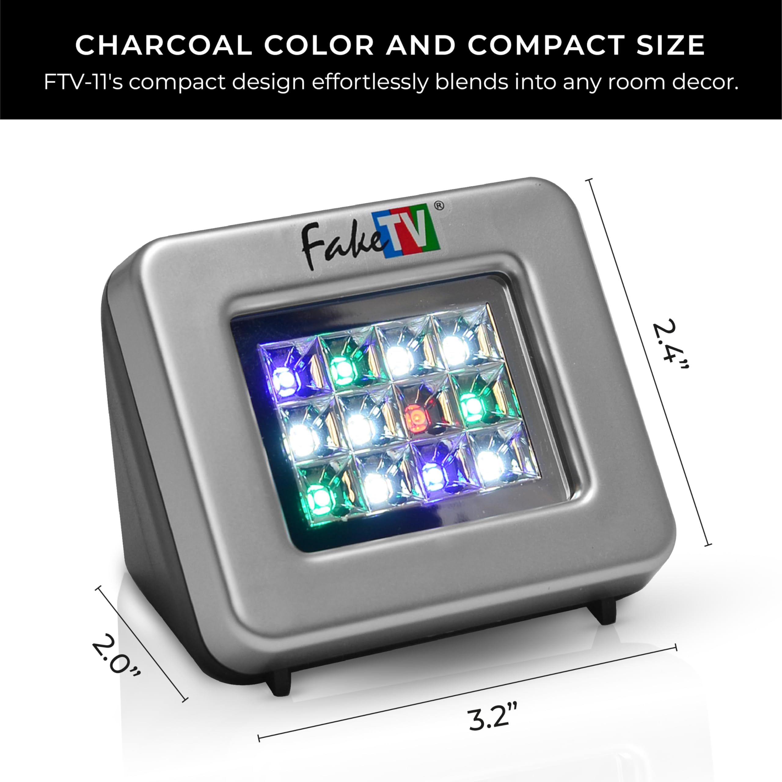 Faketv � Ftv 11   Advanced Burglar Deterrent Device � Widescreen Realistic Television Simulator With Reflective Lens   Dummy Home Security Device With Lights � Protect Your House & Valuables