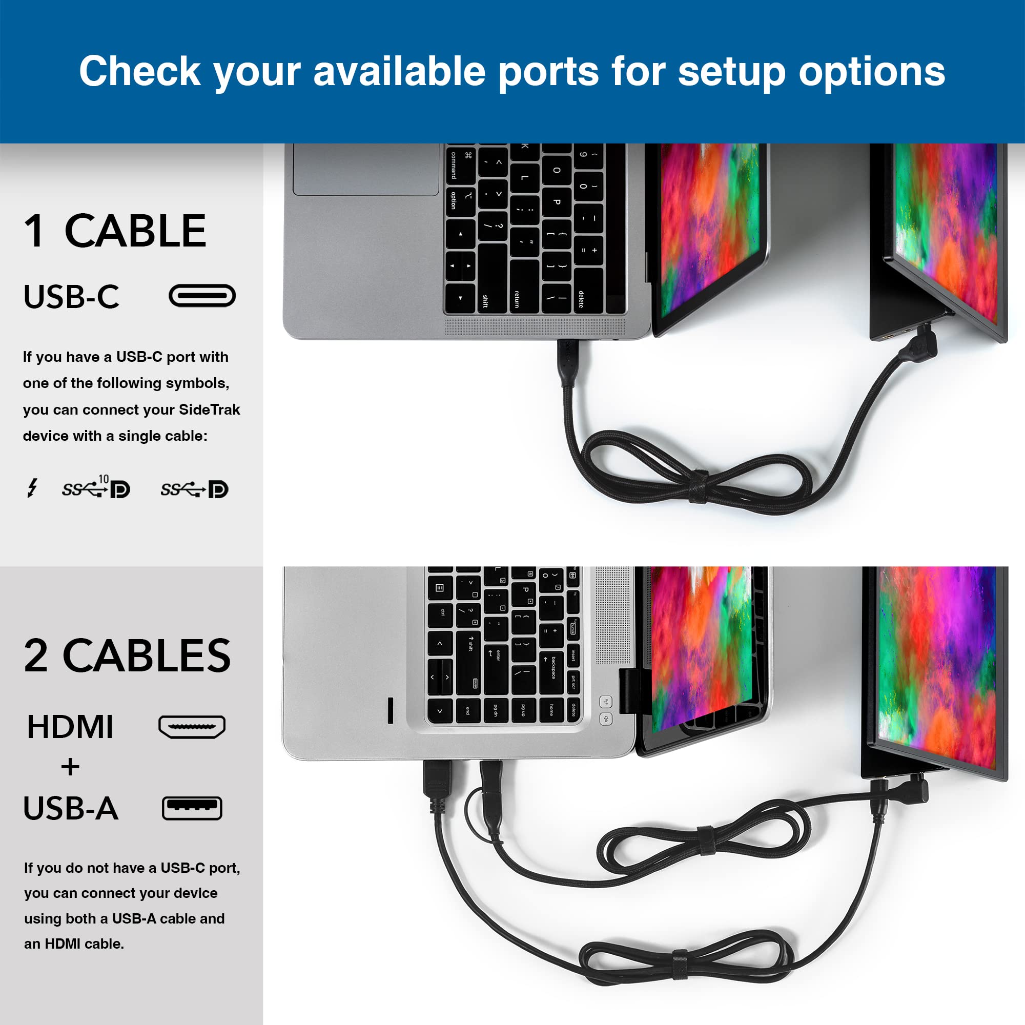 Sidetrak Solo Pro 15.8'' Touchscreen Portable Monitor Extender   Fhd 1080P Led Ips Screen, Mac, Pc, And Chrome Laptops, Powered