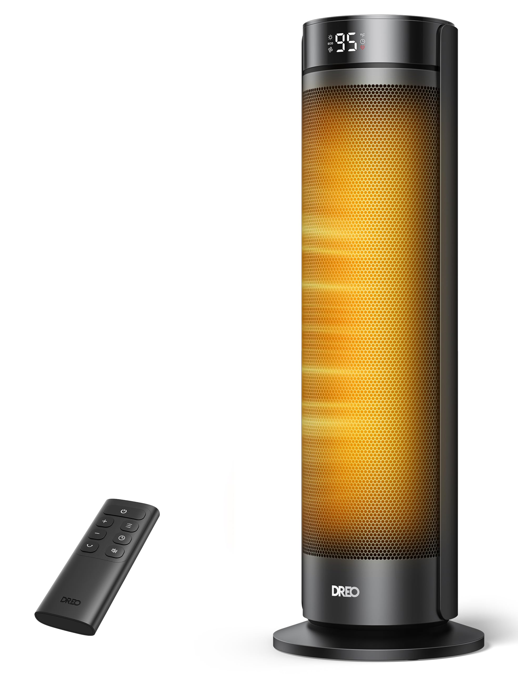 Dreo Space Heater for Large Room, 23 Inch Electric Heaters for Indoor Use, 8 Safe Protection Tower, 70 Oscillation, PTC Ceramic 