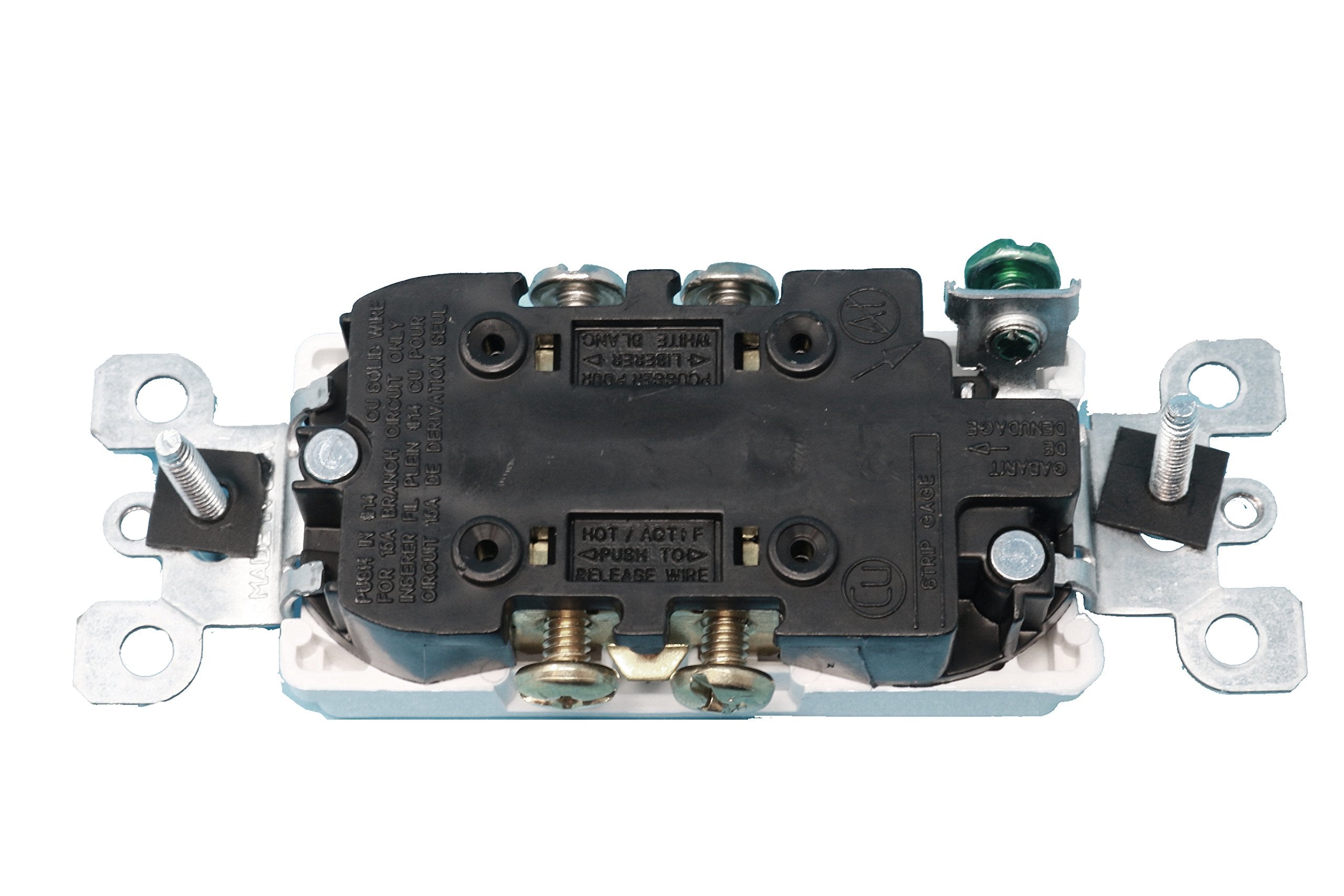 Riteav   15 Amp Power Outlet And 1 Port Coax Cable Tv  F Type Decorative Type Wall Plate   White