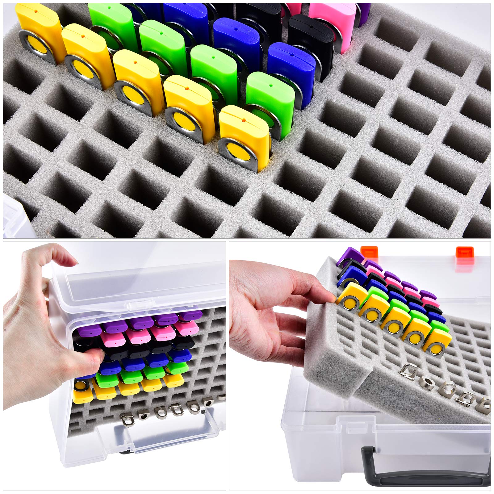 Flash Drive Case Usb Memory Stick Sd Card Storage Organizer  Holds 104Pcs Thumb Drive Electronic Accessories Holder For Sandisk/