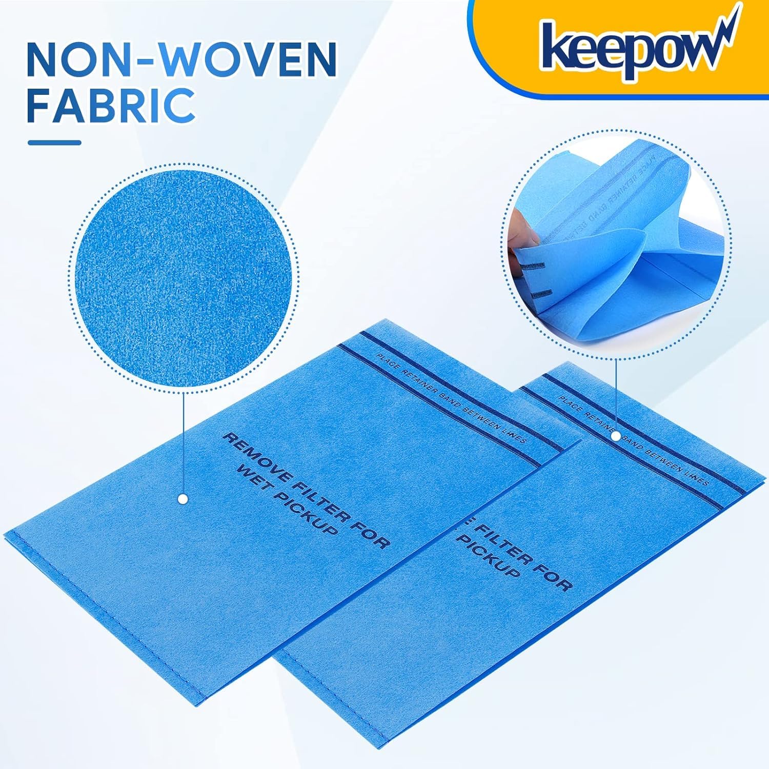 Keepow Wet Dry Vac Filter For Stinger 2.5 To 5 Gallon Wet Dry Vacuum Ws0255Va, Part# Vf2000, 12 Pack