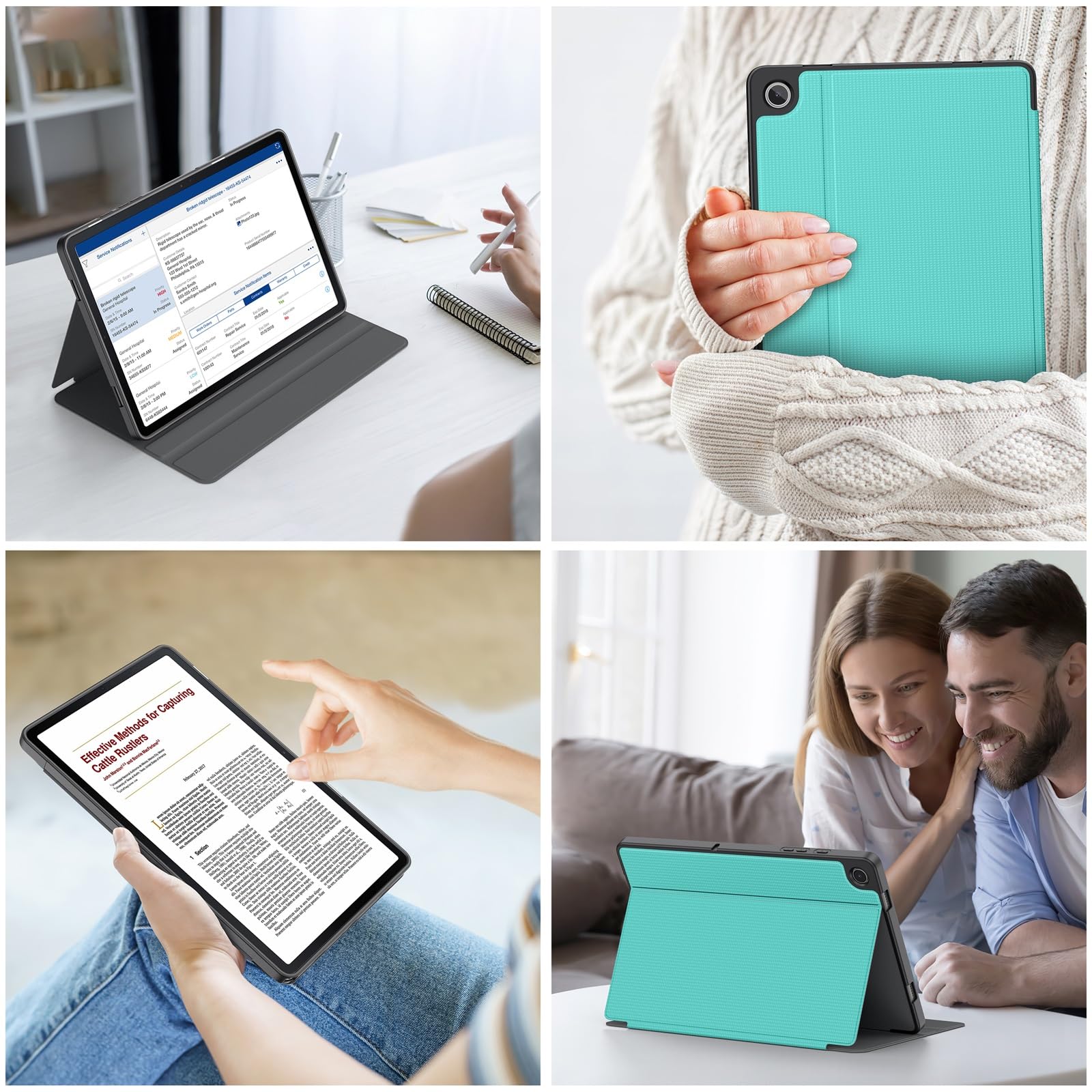 Soke Case For Galaxy Tab A9+/A9 Plus 11 Inch 2023, Shock Proof Smart Folio Stand Case, Multi  Viewing Angles, Soft Tpu Back Cover For Samsung Galaxy Tab A9+ Tablet [Sm X210/X216/X218], Aqua