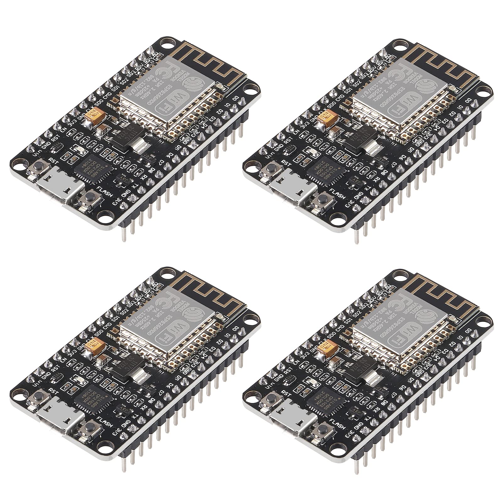 Dorhea 4Pcs Esp8266 Esp 12F Development Board Internet Nodemcu Wifi Serial Wireless Module Nodemcu 12F Cp2102 Based On Esp8266 W
