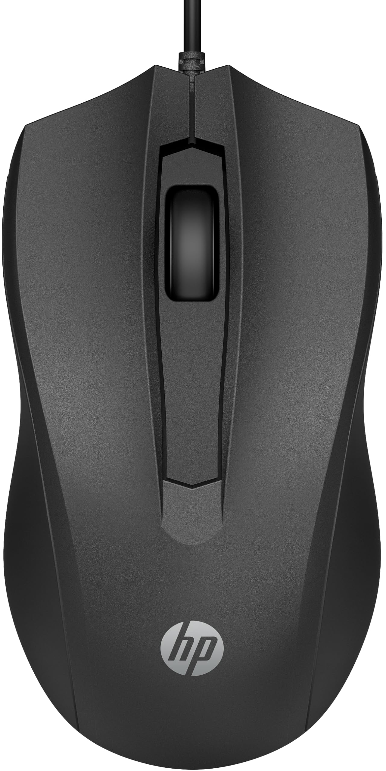 HP Wired Mouse 100   Precise Optical Sensor with 1600 DPI   Easy USB Connection   Ambidextrous Design   3 Button Control & Built in Scrolling   Multi OS Compatible (6VY96AA#ABL)