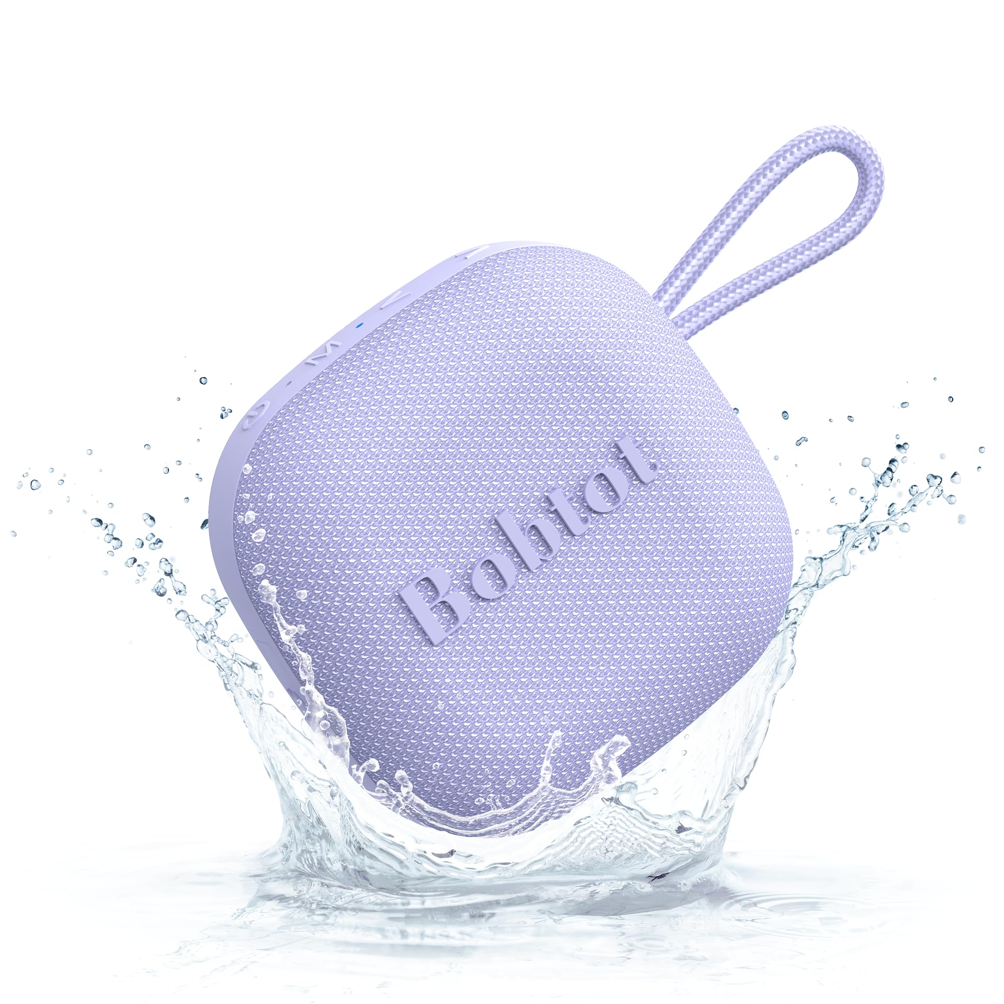 Bobtot Portable Bluetooth Speakers with Lanyard, Wireless IPX7 Waterproof Mini Speaker with Loud Stereo Sound, 16 Hours Playtime