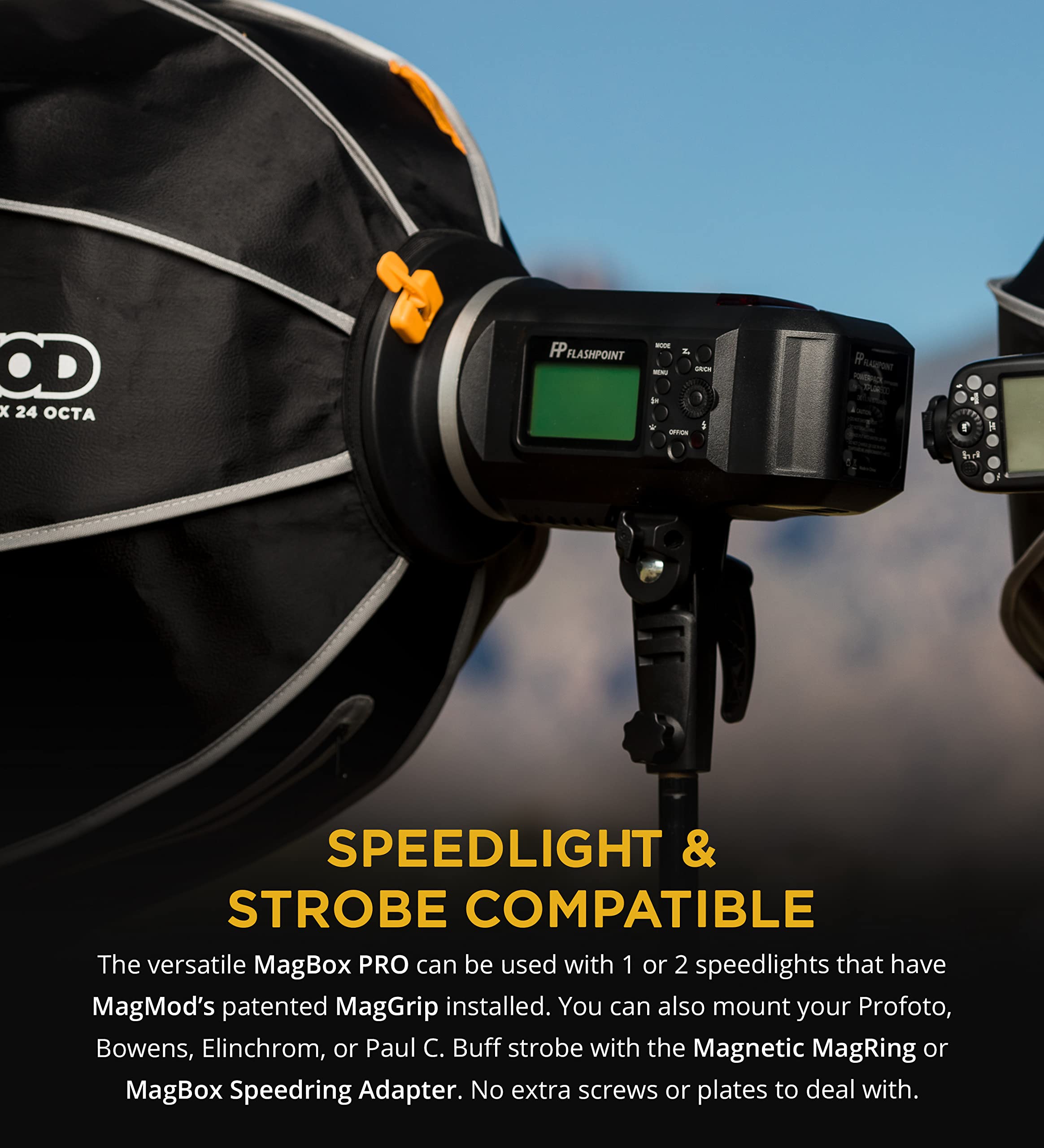 Magmod Magbox Pro 24'' Octa Softbox With Integrated Gel Slot And Storage Pocket For Fabric Diffuser | Compatible With Speedlight