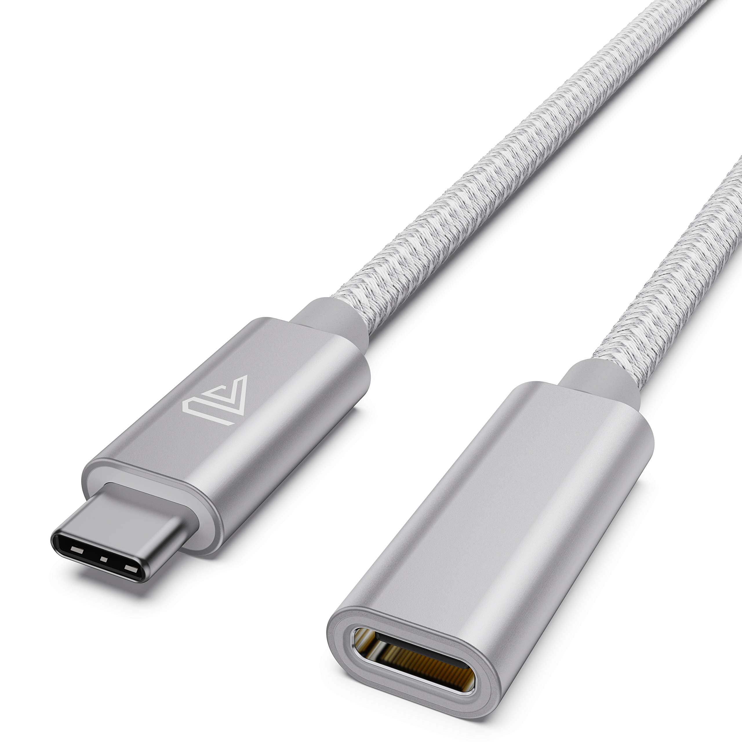 Faracent Usb C Extension Cable (3.3Ft/1M), New Version Usb 3.2 (10Gbps) Type C Male To Female Extension Charging & Sync For Docking Station, Macbook Air M2/ Pro, Dell Xps Surface Book Silver