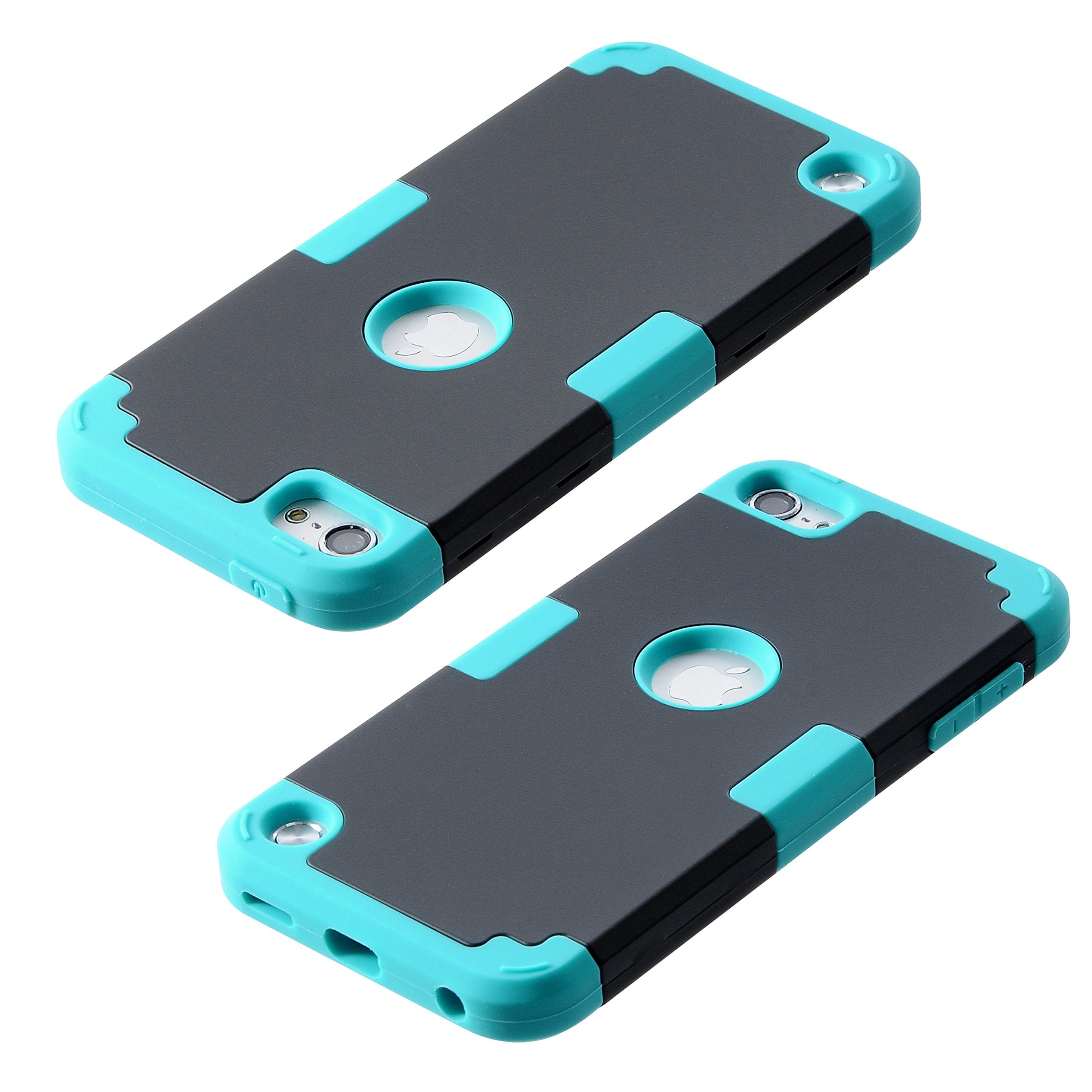 Wisdompro Case For Ipod Touch 7, For Ipod Touch 6, For Ipod Touch 5, 3 In 1 Hybrid Soft Silicone And Hard Pc Protective Case Cov