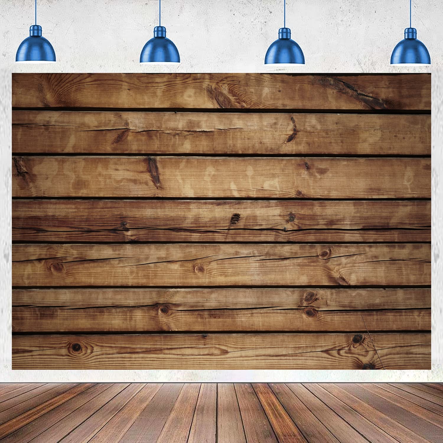 Jasree Vinyl 10X8Ft Wood Backdrops For Photography Grunge Wood Vintage Worn Wooden Boards Background Backdrop Brown Wood Photo B