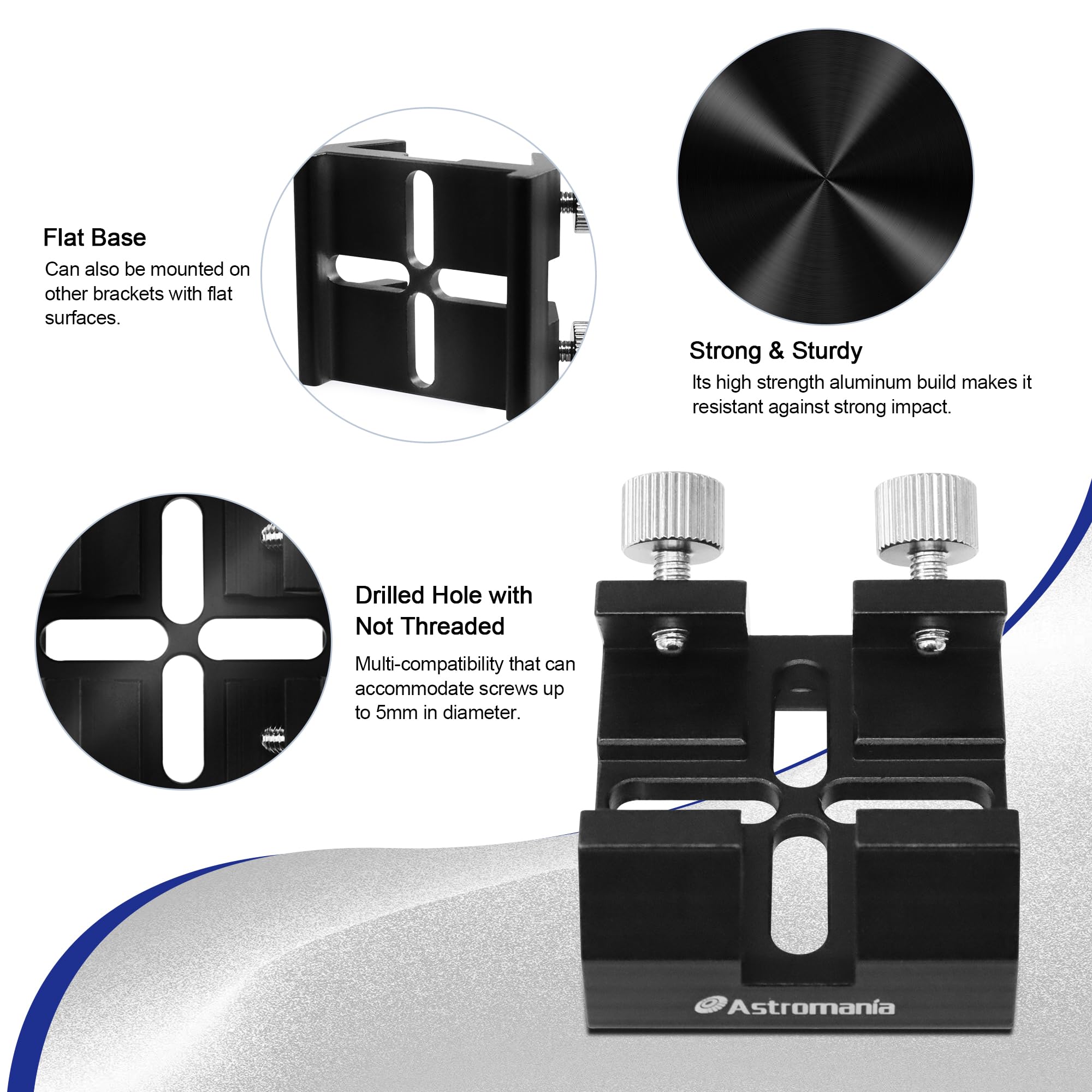 Astromania Universal Dovetail Base For Finder Scope   Ideal For Installation Of Finder Scope, Green Laser Pointer Bracket