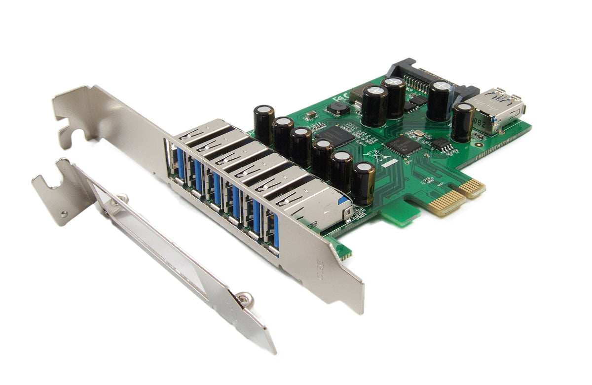Ableconn Pex-Ub127 7-Port Usb 3.0 6X External + 1X Internal Pci Express (Pcie) Low Profile Host Adapter Card - Renesas Nec Upd72