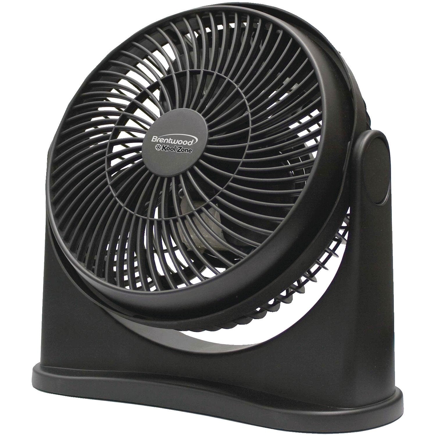 Brentwood Kool Zone High Velocity Air Circulator Fan, 3-Speed 8-inch, Black