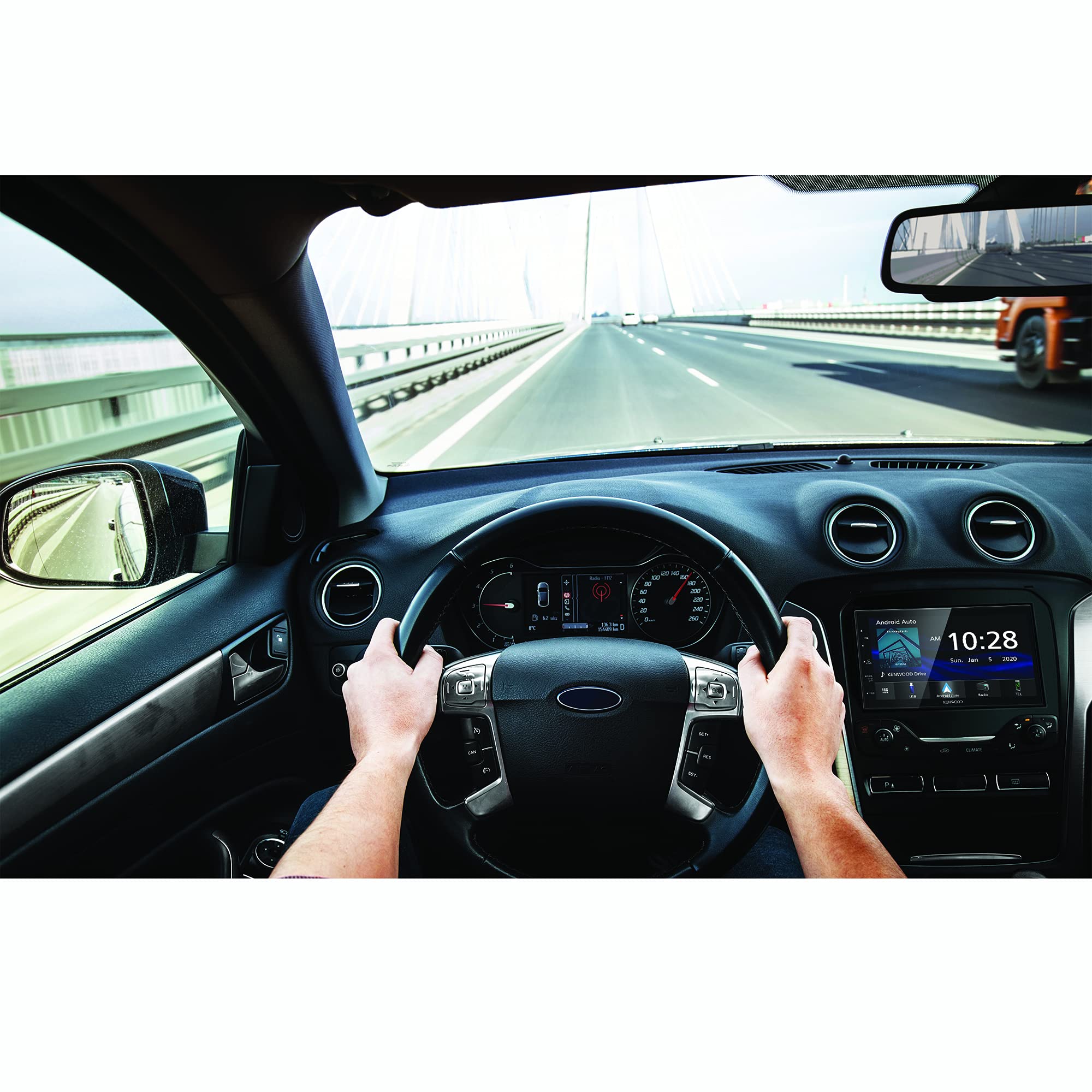 Kenwood Dmx47S Digital Car Multimedia Player, 6.8'' Capacitive Touch Screen, Apple Carplay & Android Auto, Built In Bluetooth, T