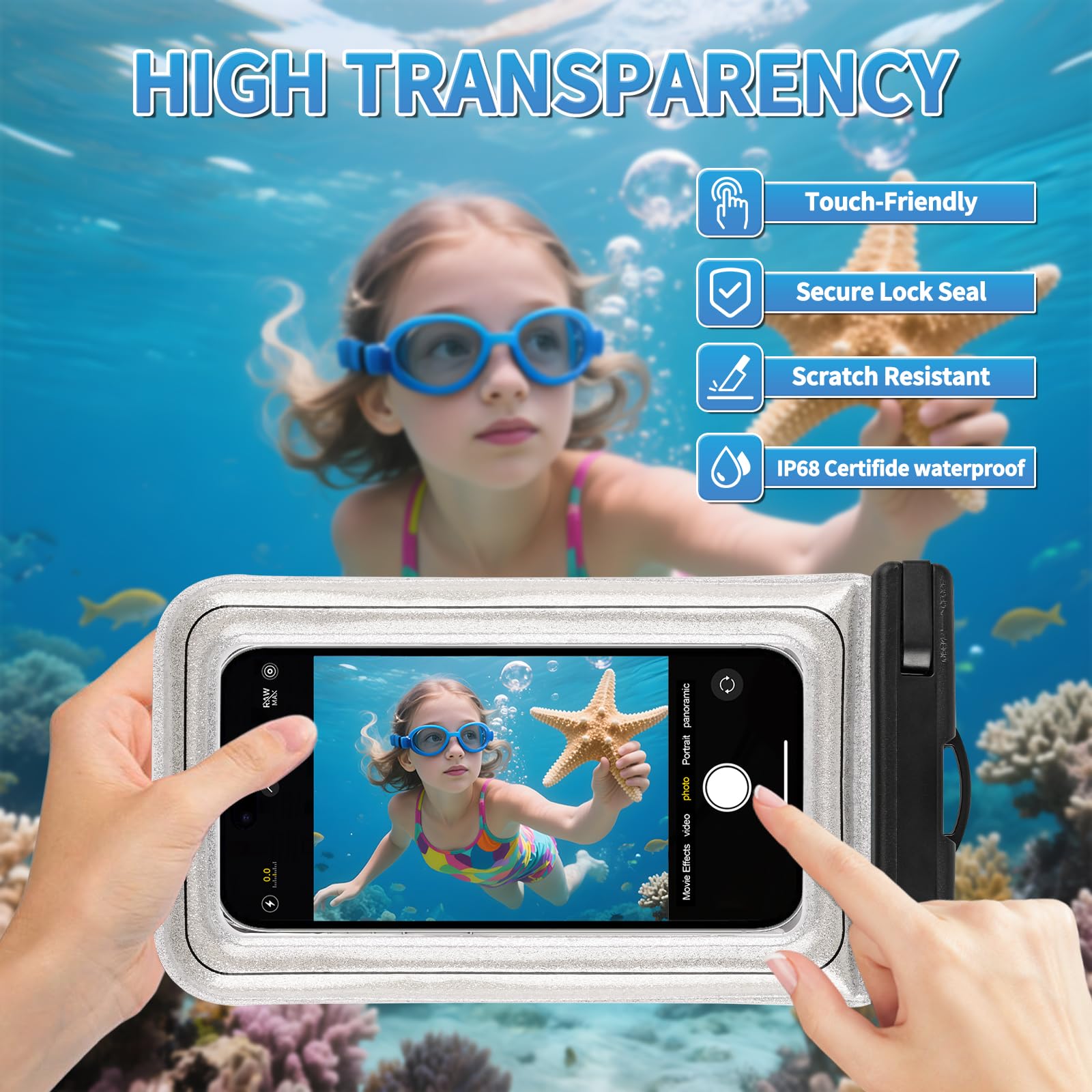 Floating Waterproof Phone Pouch, Ipx68 Waterproof Phone Case With Lanyard For Iphone 16 15 14 13 Pro Max Samsung S25 S24 S23 S22