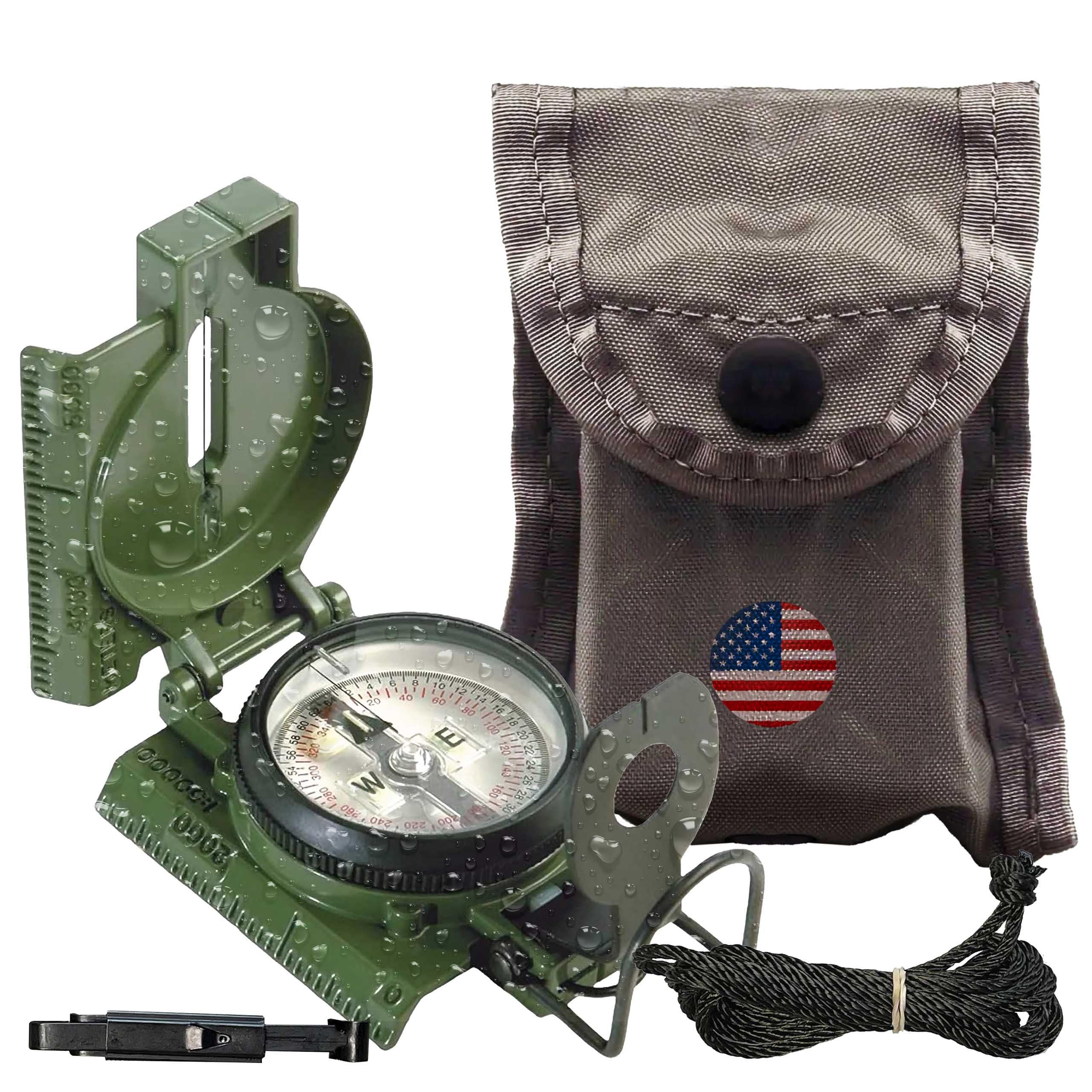 Cammenga Compass Military Grade Phosphorescent - Lensatic Compass Shock, Sand, and Waterproof, Tactical, Navigation - Made in Th