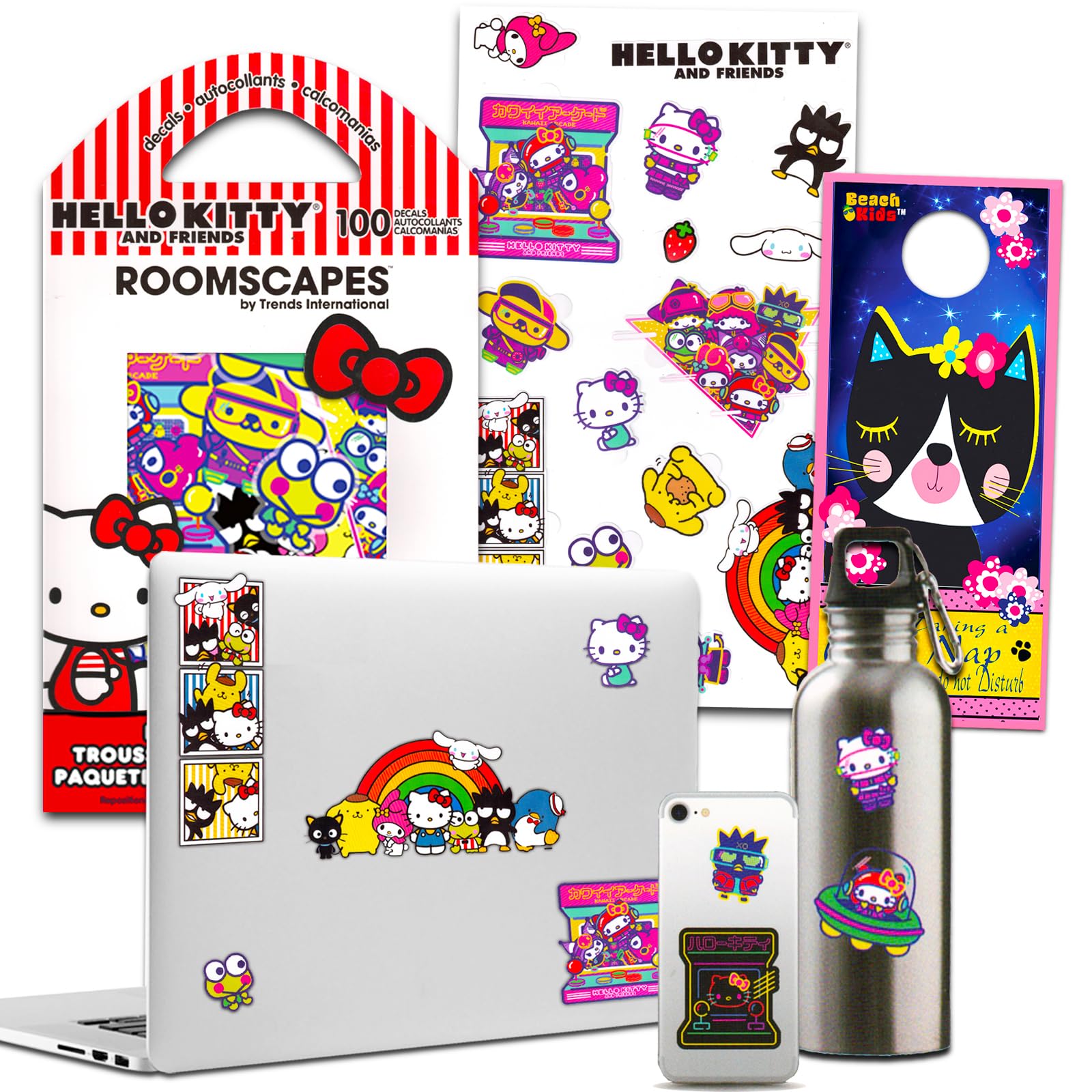 Hello Kitty Sticker Decal   Bundle With 100 Assorted Hello Kitty Decals For Laptops, Cell Phones, Water Bottles Plus Stickers (H
