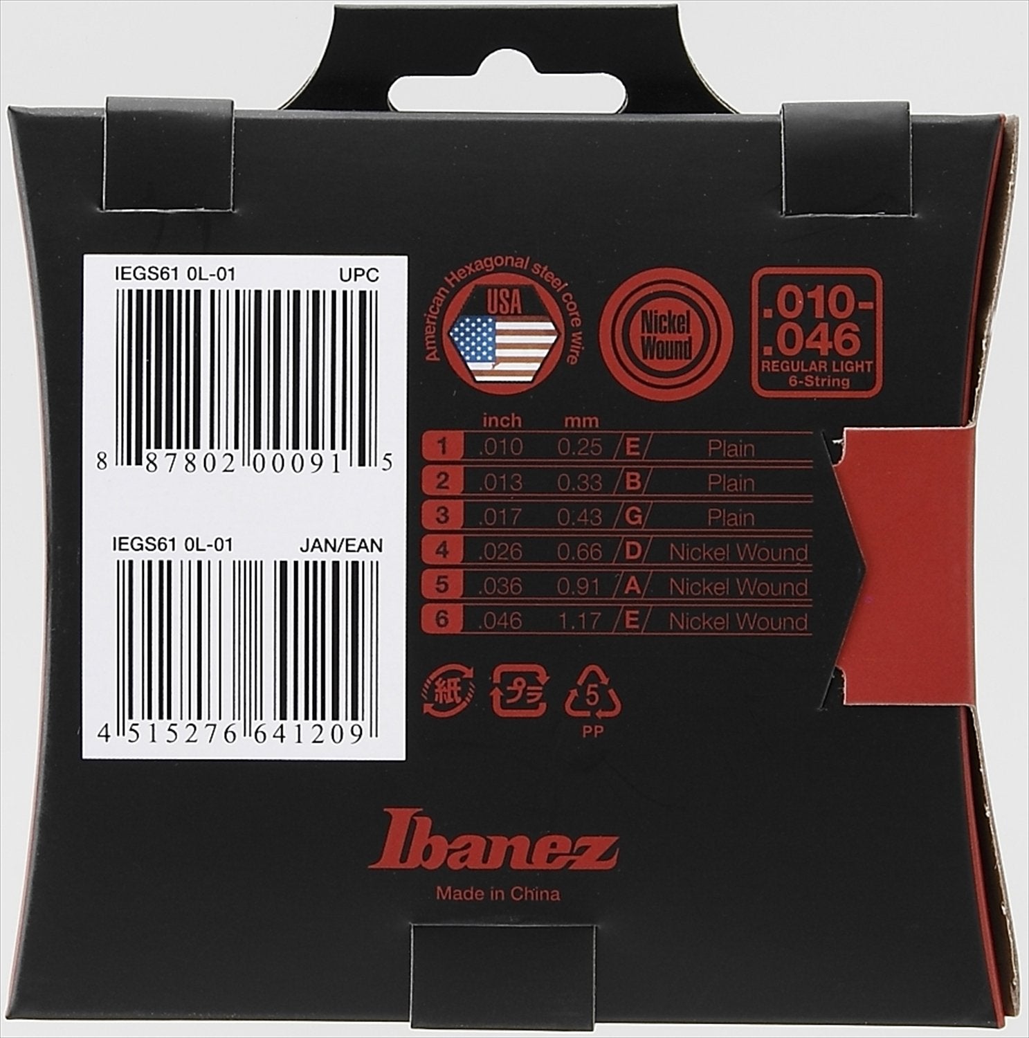 Ibanez, Electric Guitars Strings Regular Light Gauge (Iegs61)