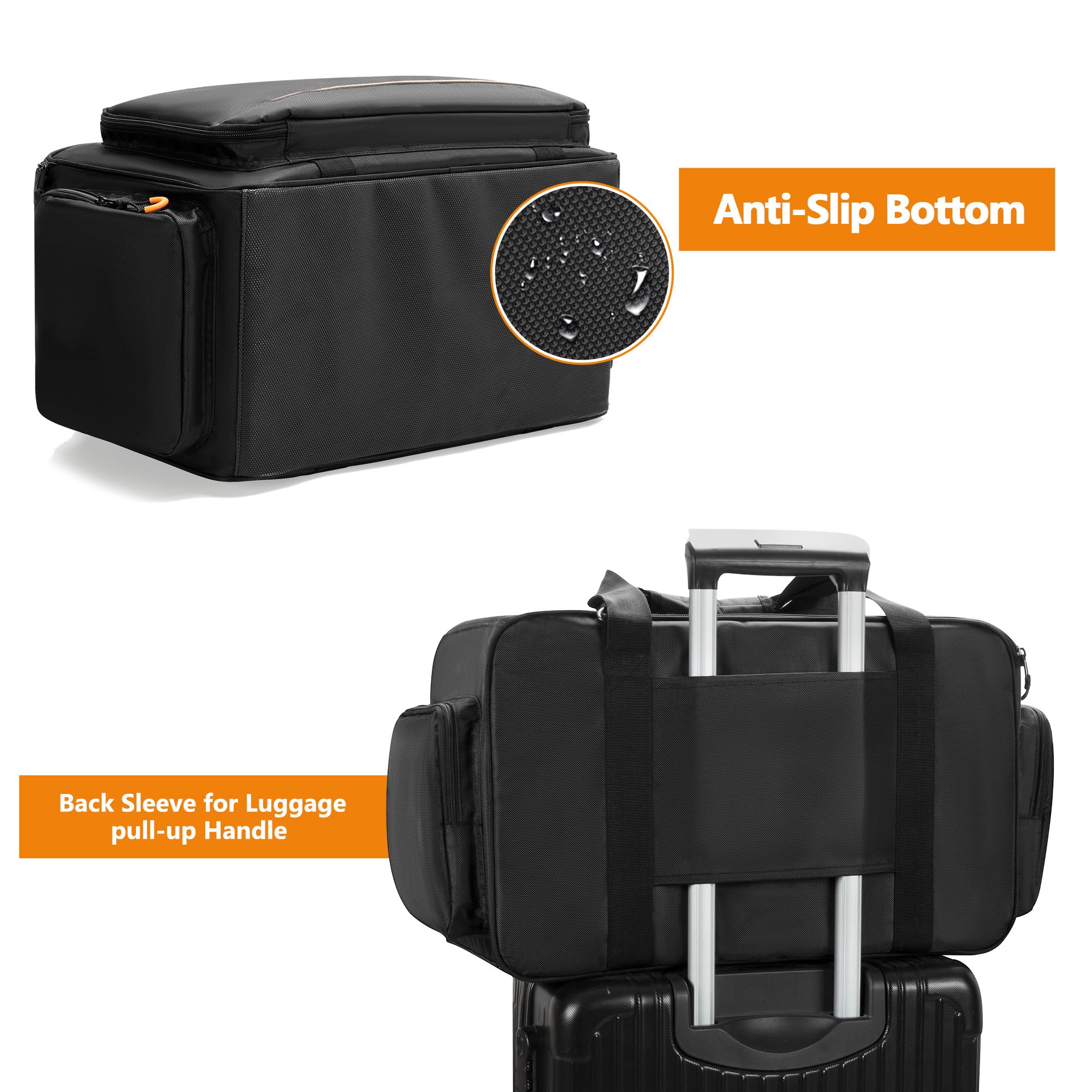 Graoso Speaker Carrying Bag Compatible With Mackie Thump Go 8 , Loudspeaker Storage Bag With Removable Bottom Board, Padded Hand