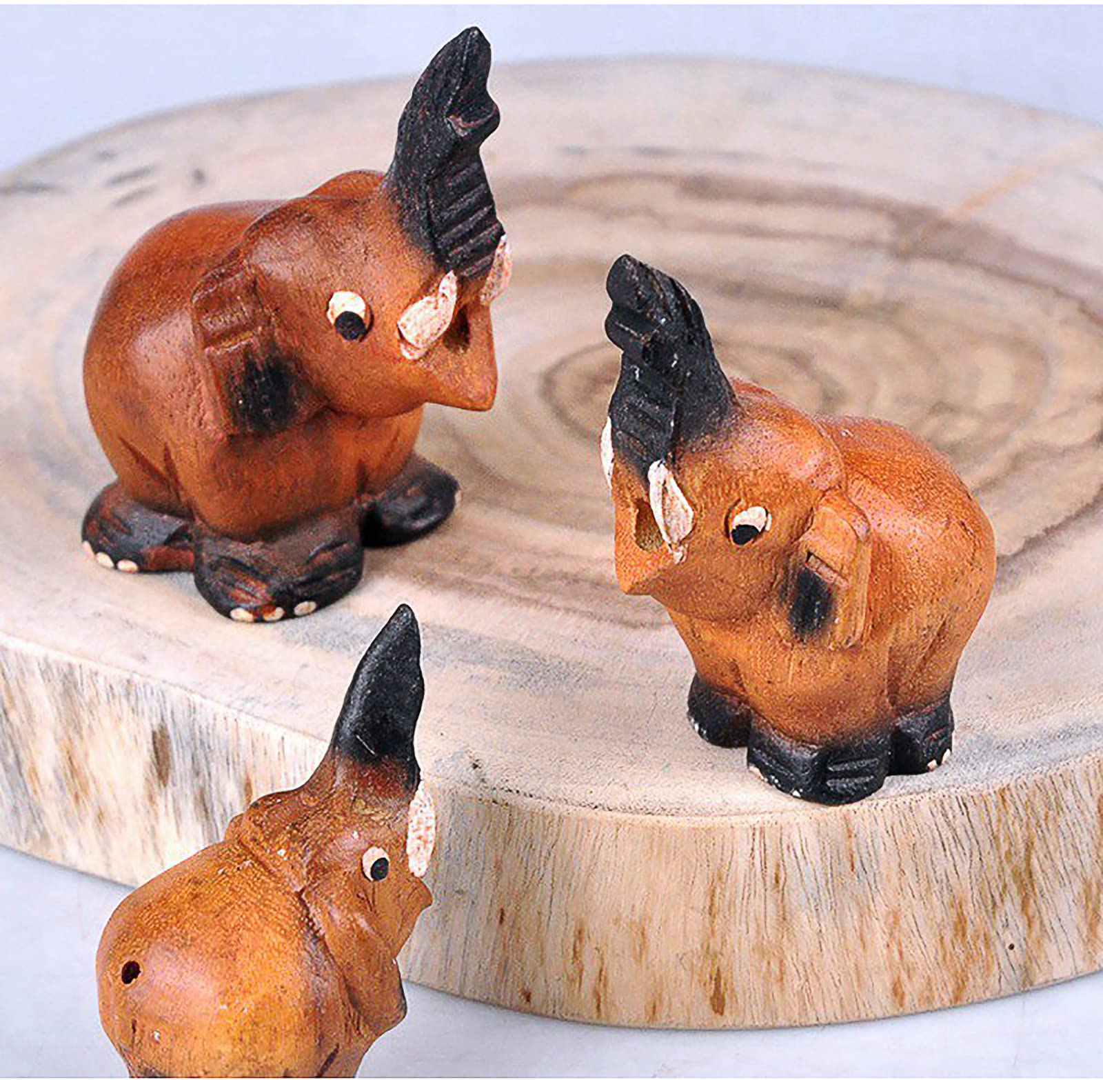 3.5'' Wooden Elephant Call Whistle   Musical Ocarina Craft Decor