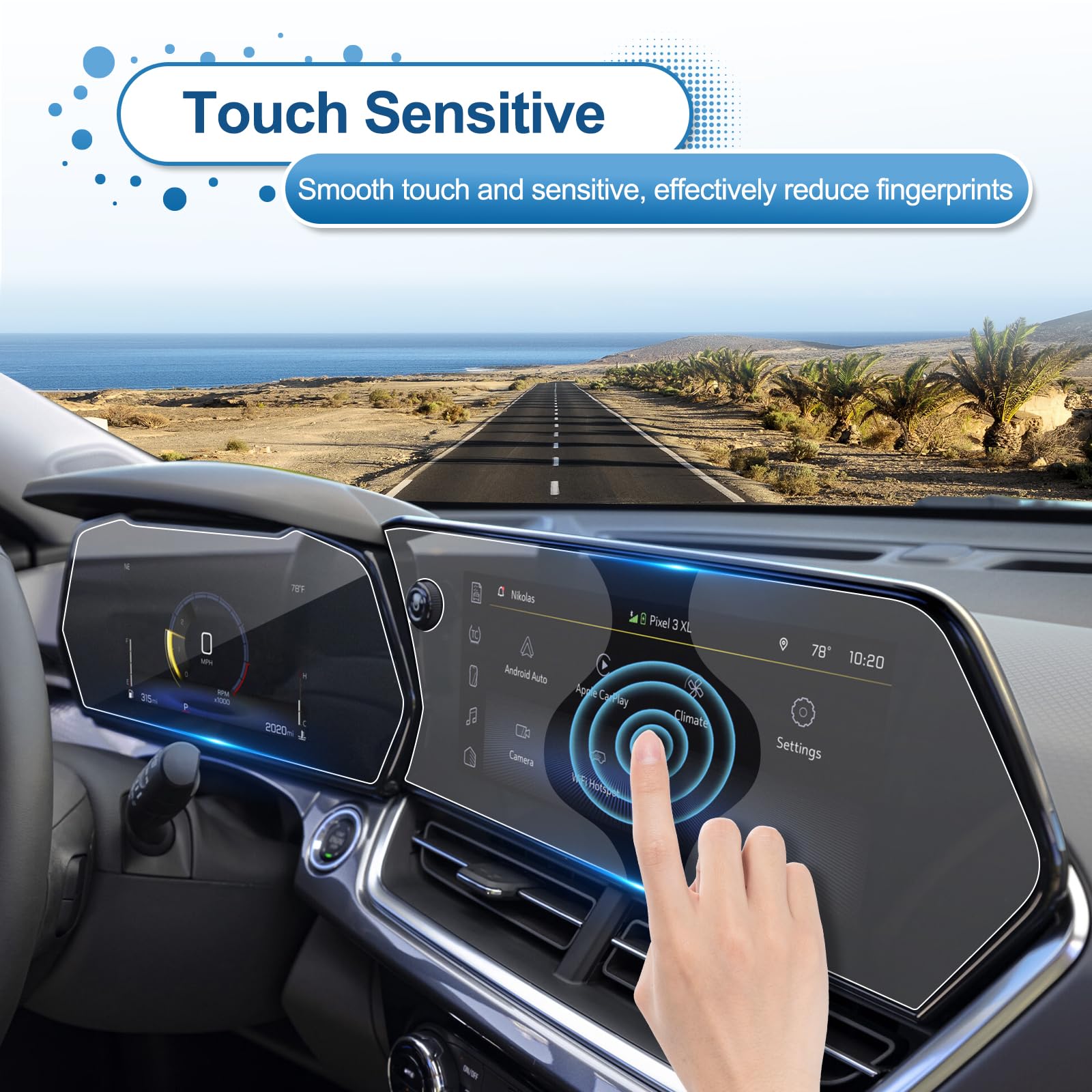 Coleya 2024 2025 Trailblazer Screen Protector For Chevrolet Trailblazer (11In Navigation+8In Dashboard) Display, 2024 Chevy Trai