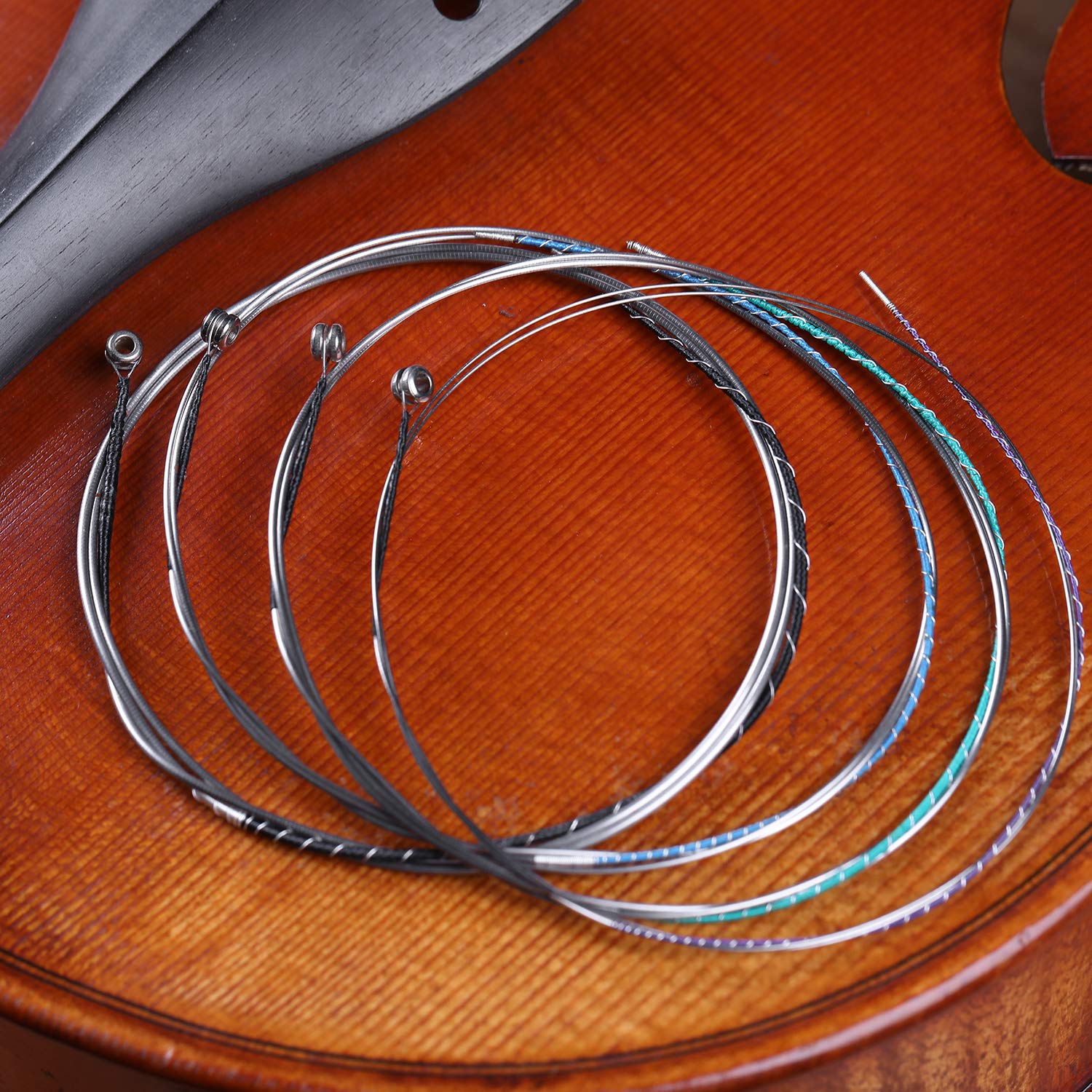 Alice Viola String 4/4 Full Strings Set Steel Core With Ni Fe Winding, Nickel Plated Viola String With Ball End For 16'' Viola