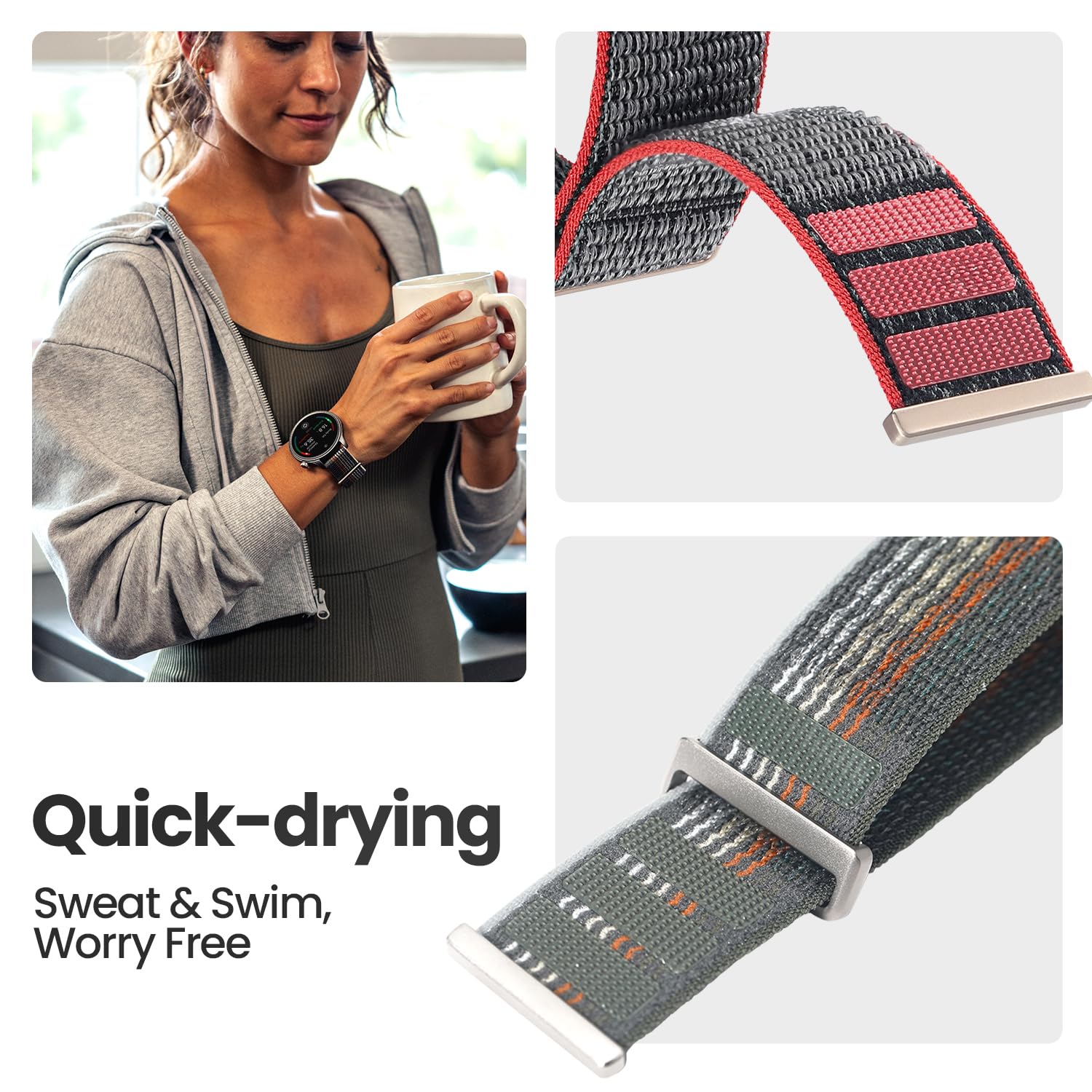 Amazfit Official Smart Watch Bands Replacement, 22Mm Watch Band, Nylon Wristband Strap, Compatible With Balance, Cheetah Pro, Ch