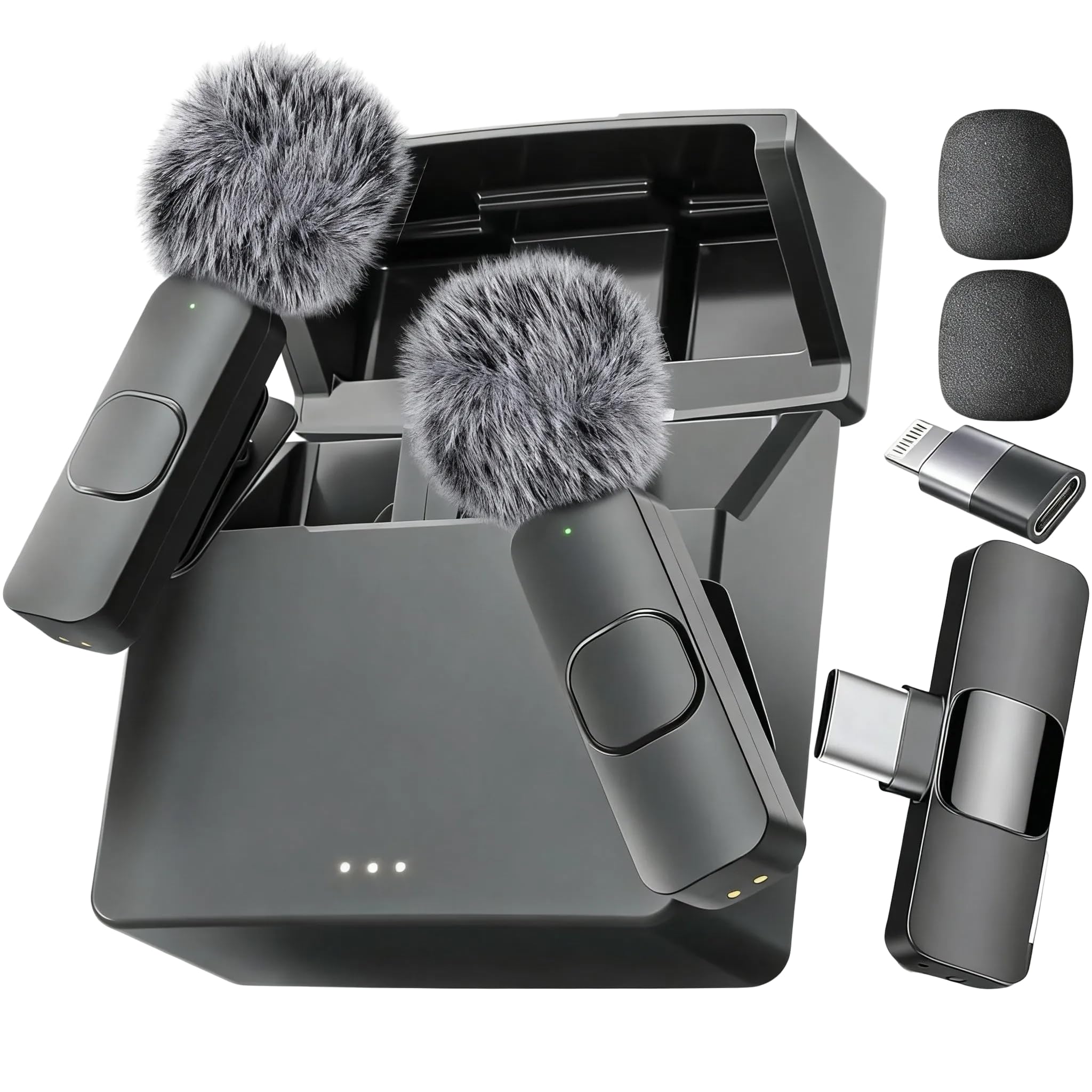 Mini Mic Pro (Latest Model - Wireless Microphone for iPhone, iPad, Android, Lavalier Microphone for Video Recording - iPhone Mic