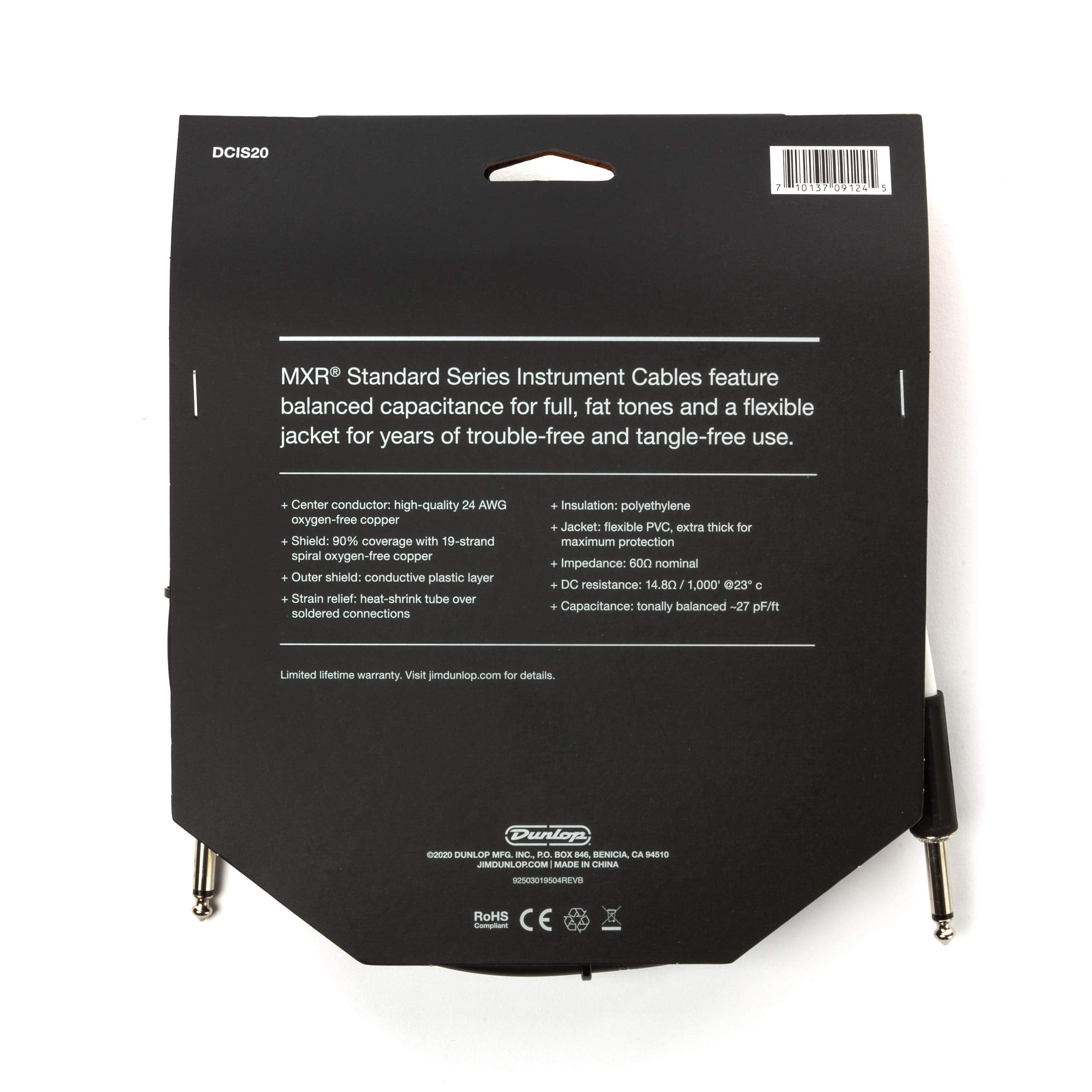 Mxr Standard Instrument Cable 20 Ft|6.1 M (Dcis20)