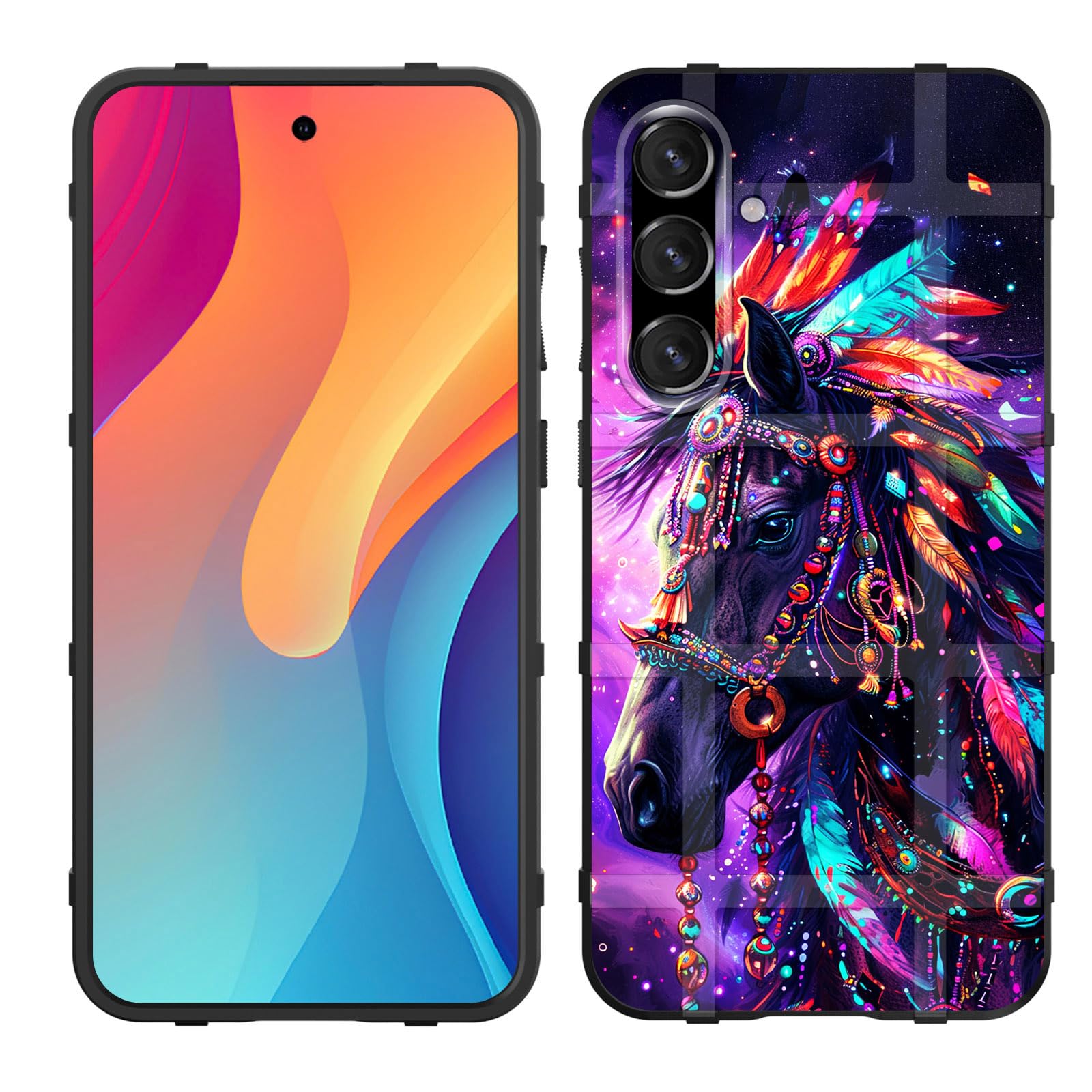 Gfewytjyj For Galaxy S25 Case,Fashion Shock-Absorption Flexible Tpu Bumper Soft Rubber Protective Phone Case Cover For Samsung G