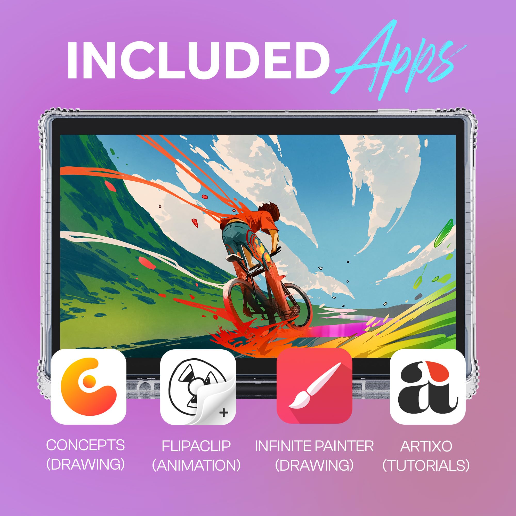 Picassotab X14 Largest Standalone Drawing Tablet  No Computer Needed  Pro Drawing Apps & Tutorials  14 Inch Screen  Stylus Pen