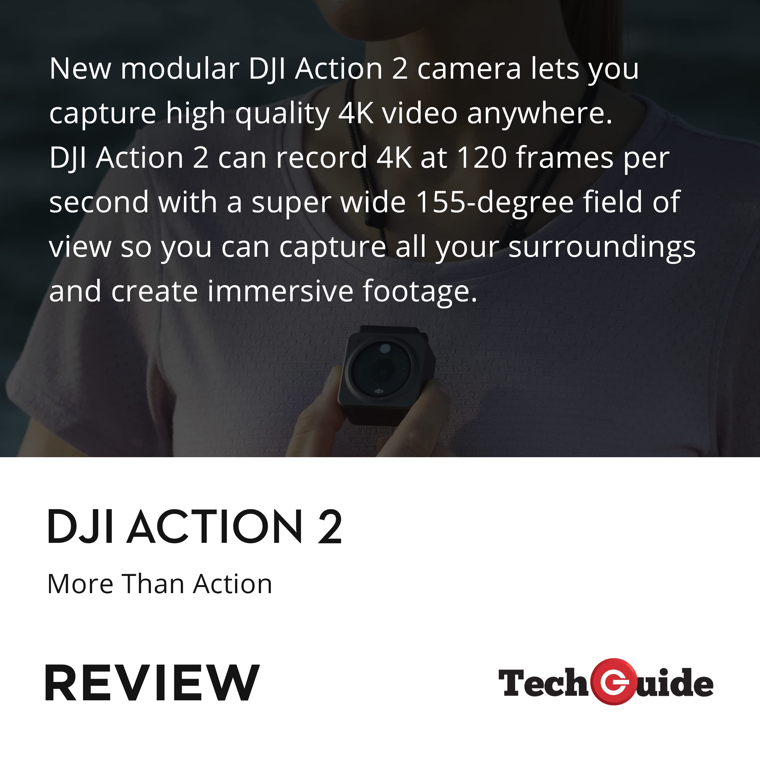 Dji Action 2 Power Combo   Action Camera With Battery Extension Module, Magnetic Accessories, Stabilization, Portable Camera